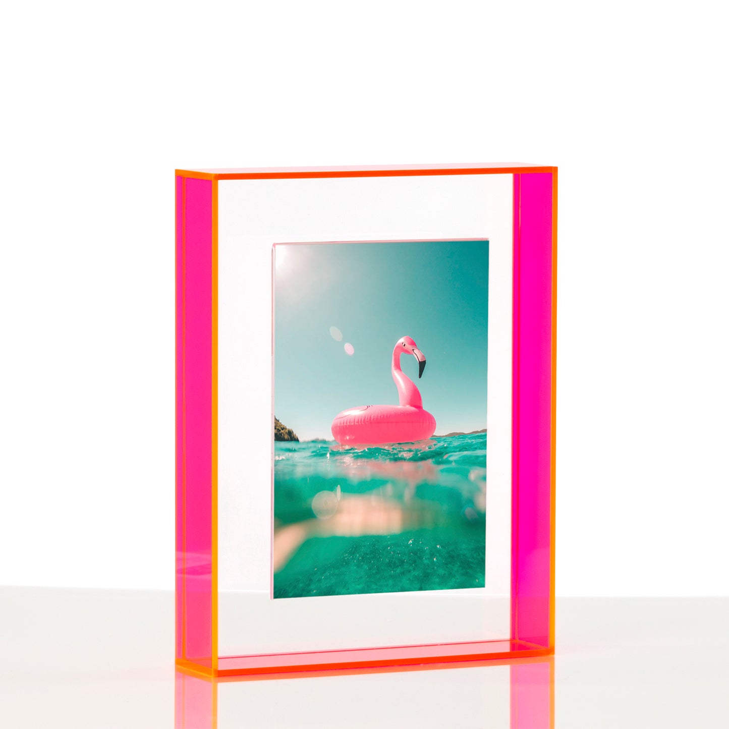 Case Pack of Five Float Frame for Tabletop or Wall with Magnetic Photo Holder (CHOOSE YOUR SIZE)