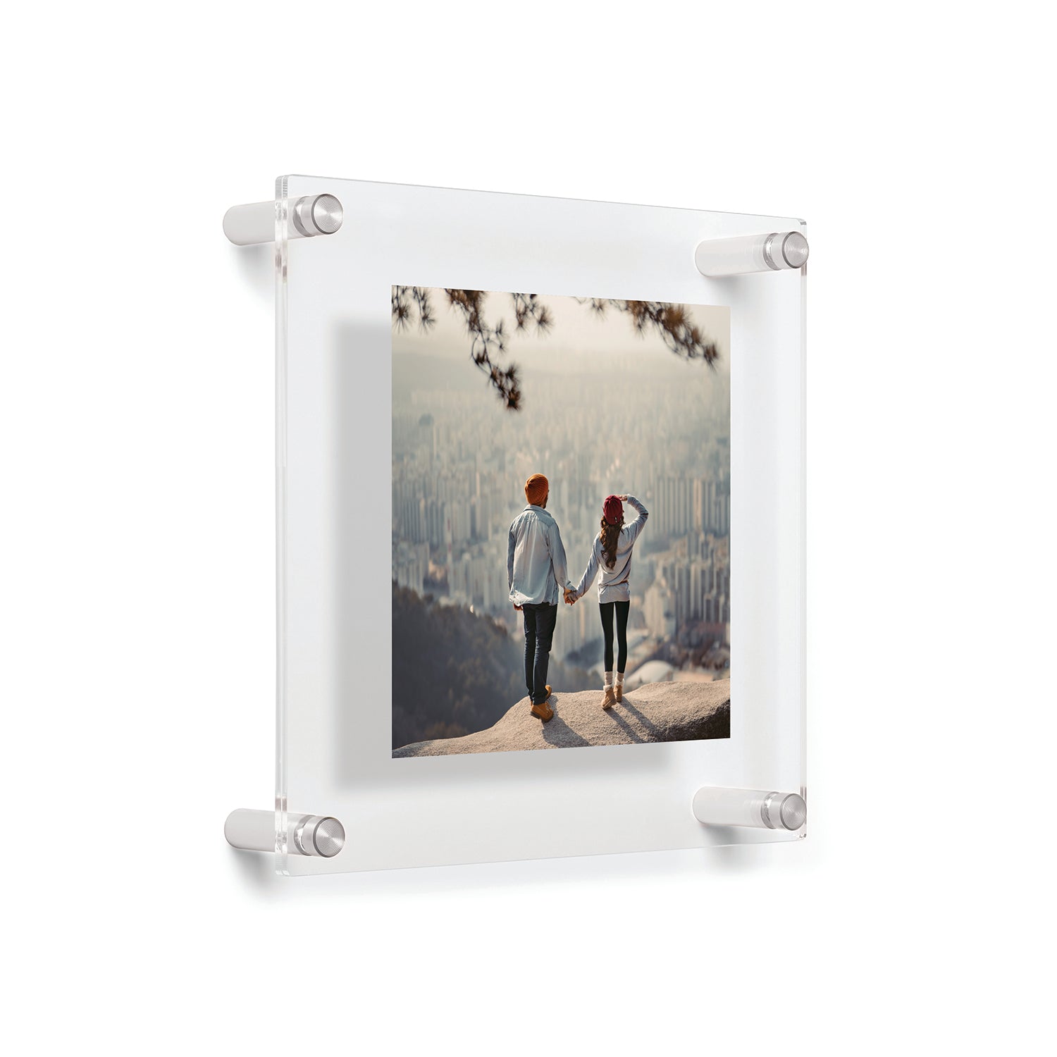 Double Design Table Photo Frame in Colored Plexiglass