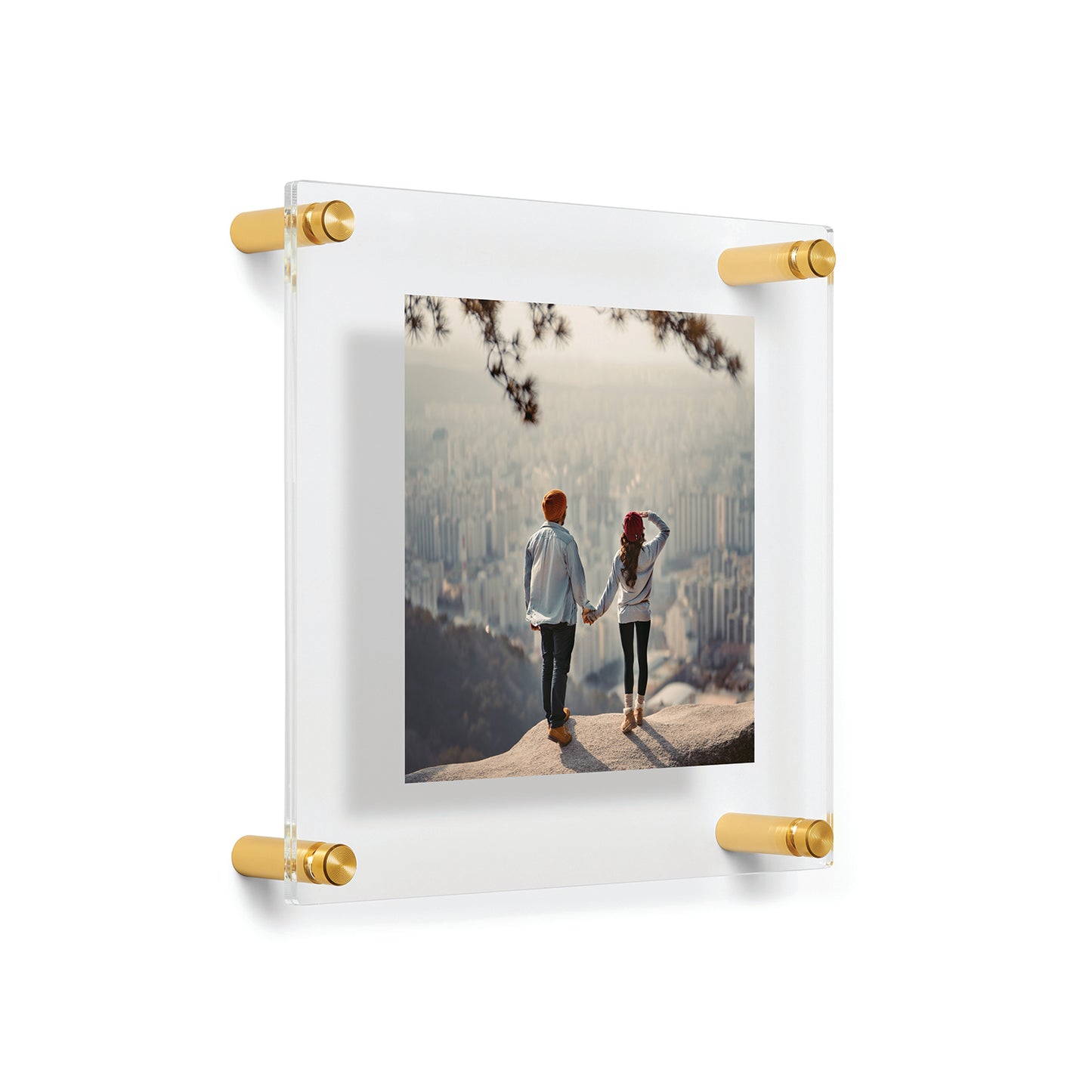 10x10" Double Panel Acrylic Floating Frame (USA)