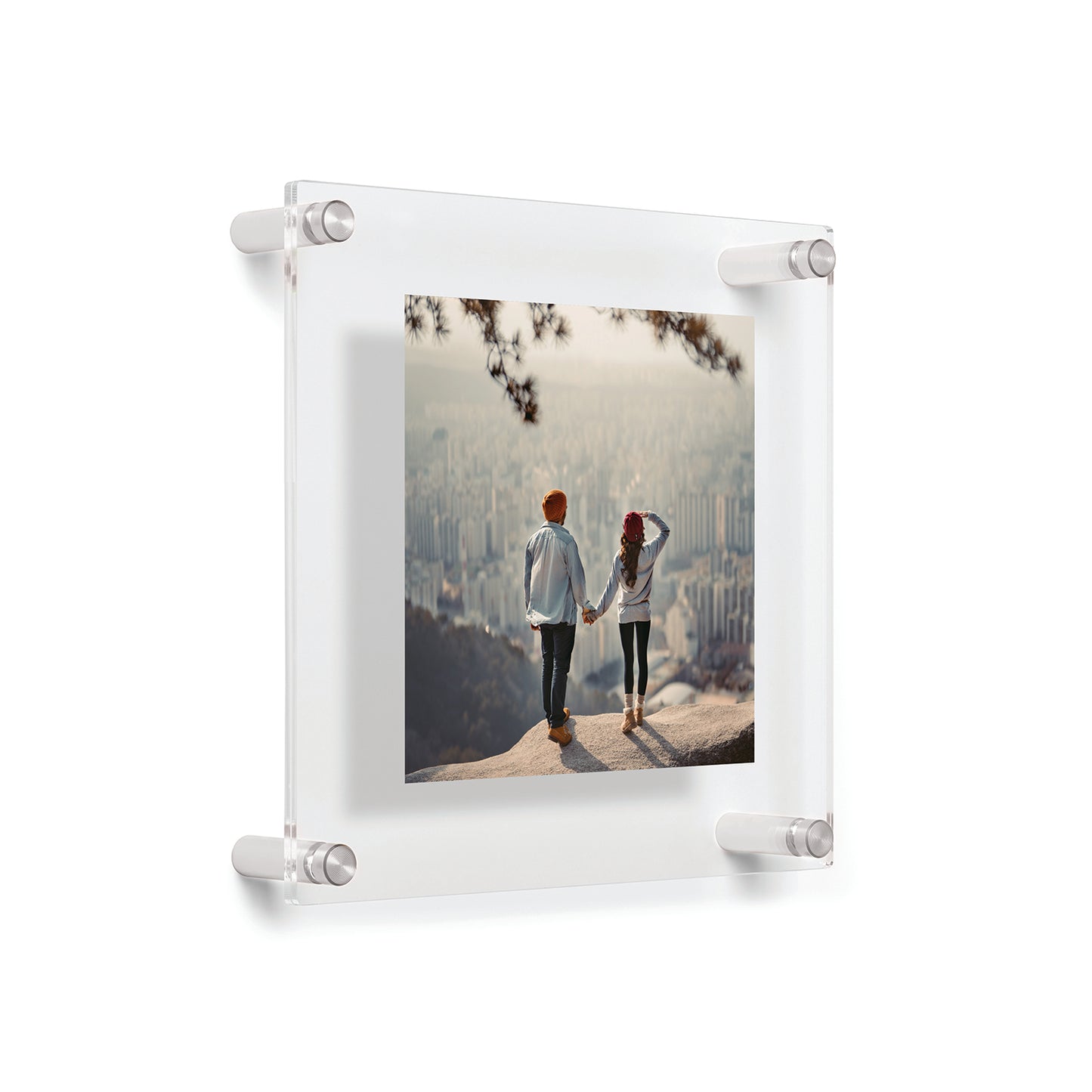 10x10" Double Panel Acrylic Floating Frame (USA)