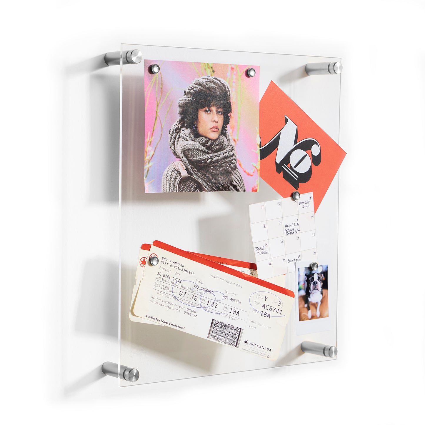 Acrylic Memo Board + Magnet Wall Frame