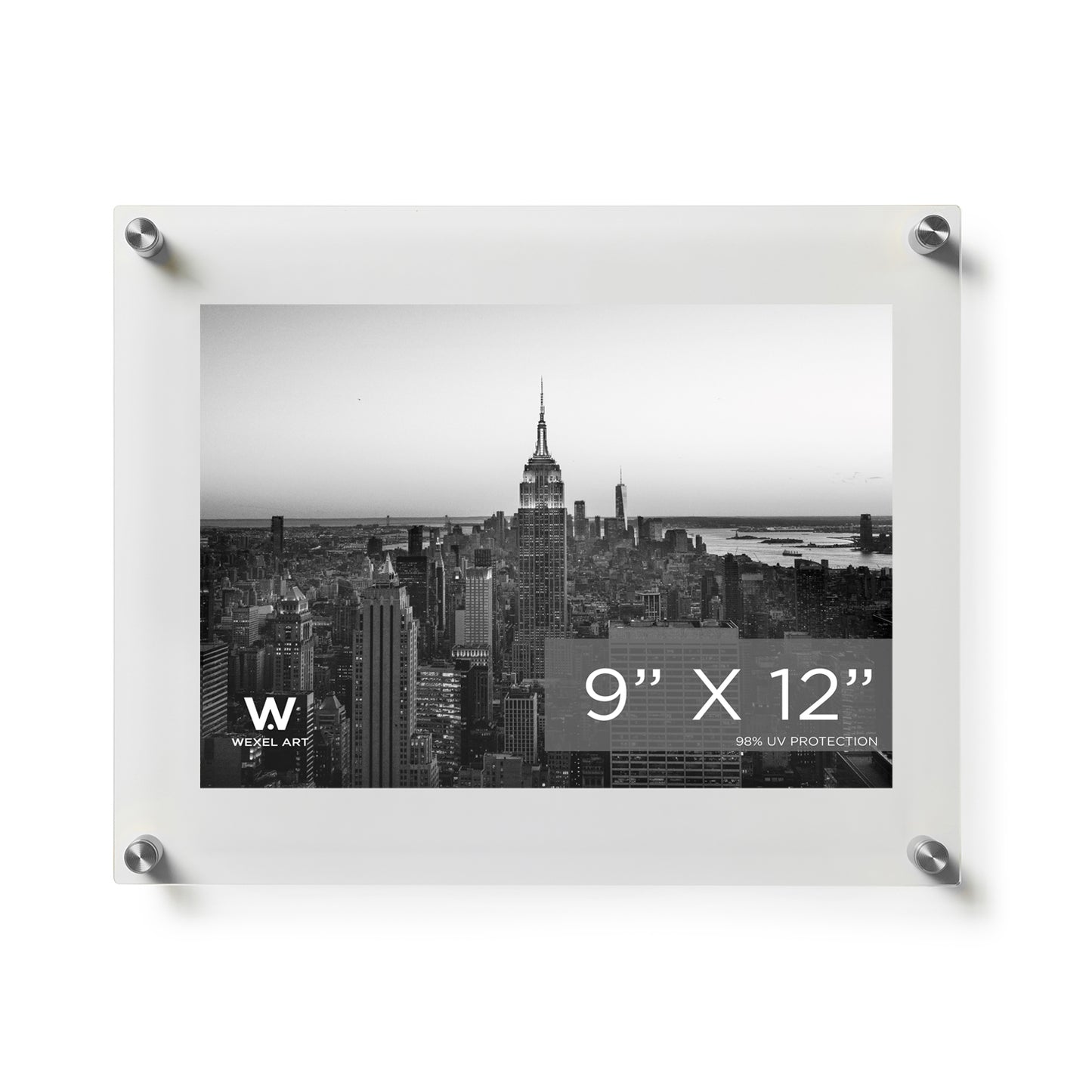 8x10" Modern UV-Grade Acrylic Floating Wall Frame