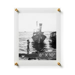 8x10" Photo Floating Acrylic Clear Picture Frame (Frame Size 12x15")