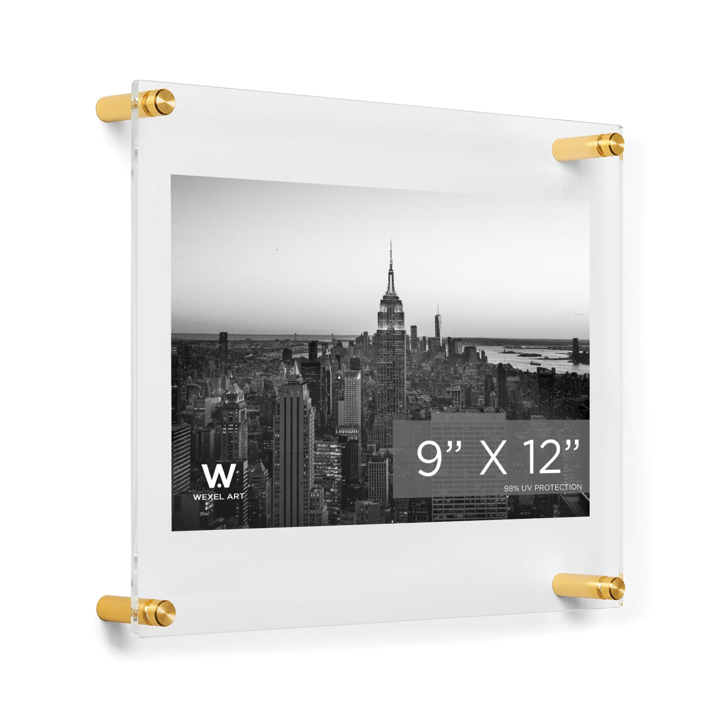 8x10" Modern UV-Grade Acrylic Floating Wall Frame