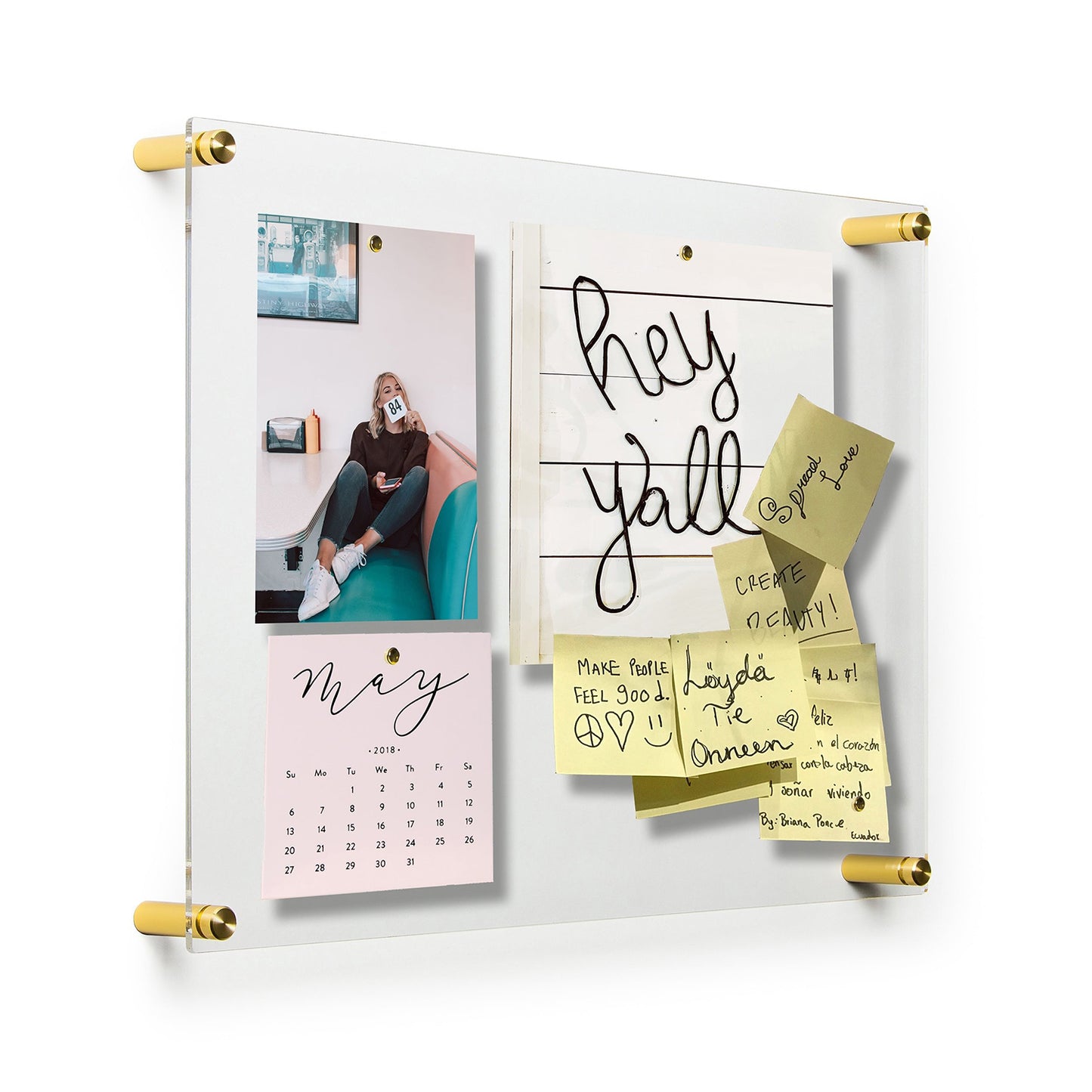 Easy Change Memo Board + Magnets