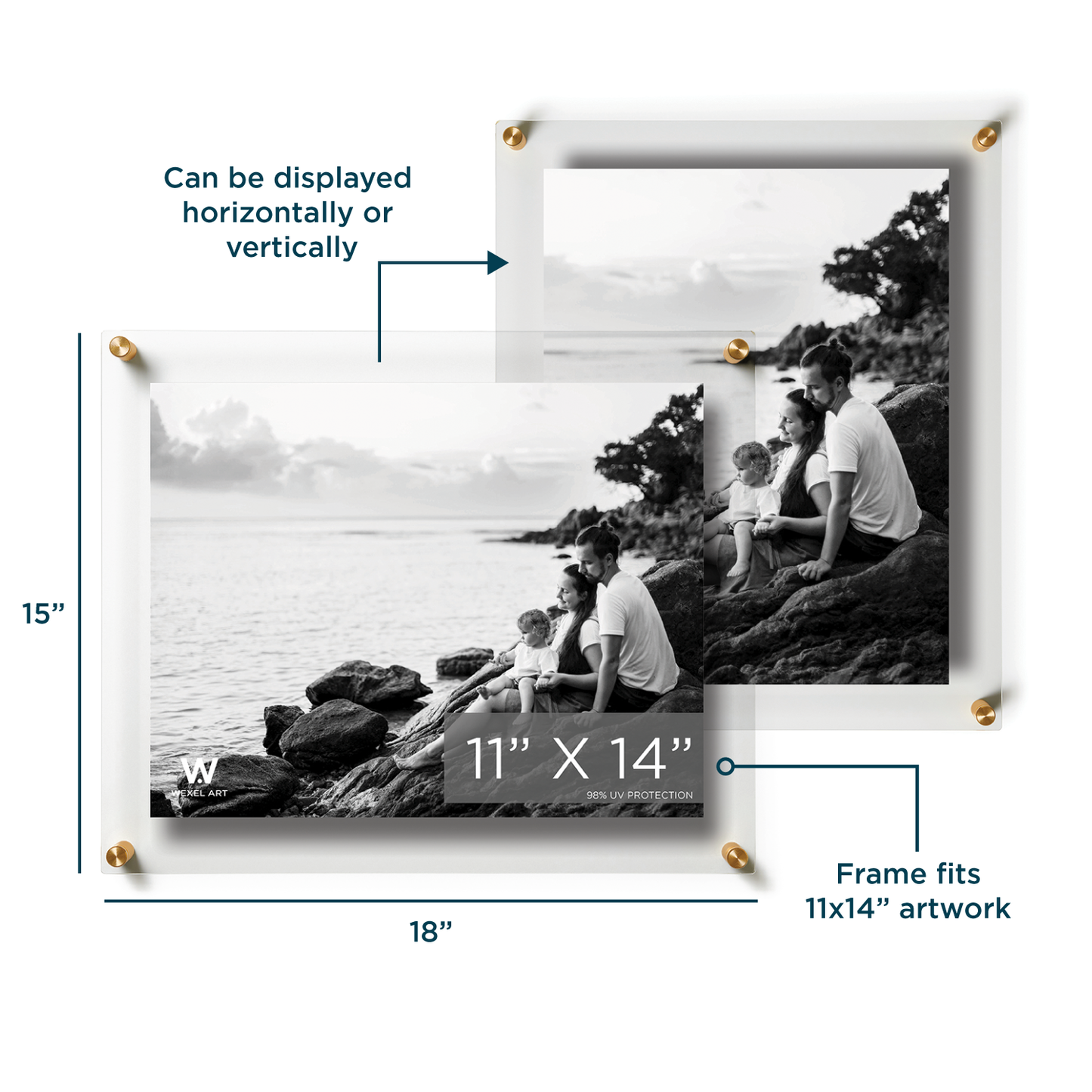 Modern UV-Grade Acrylic Floating Wall Frame