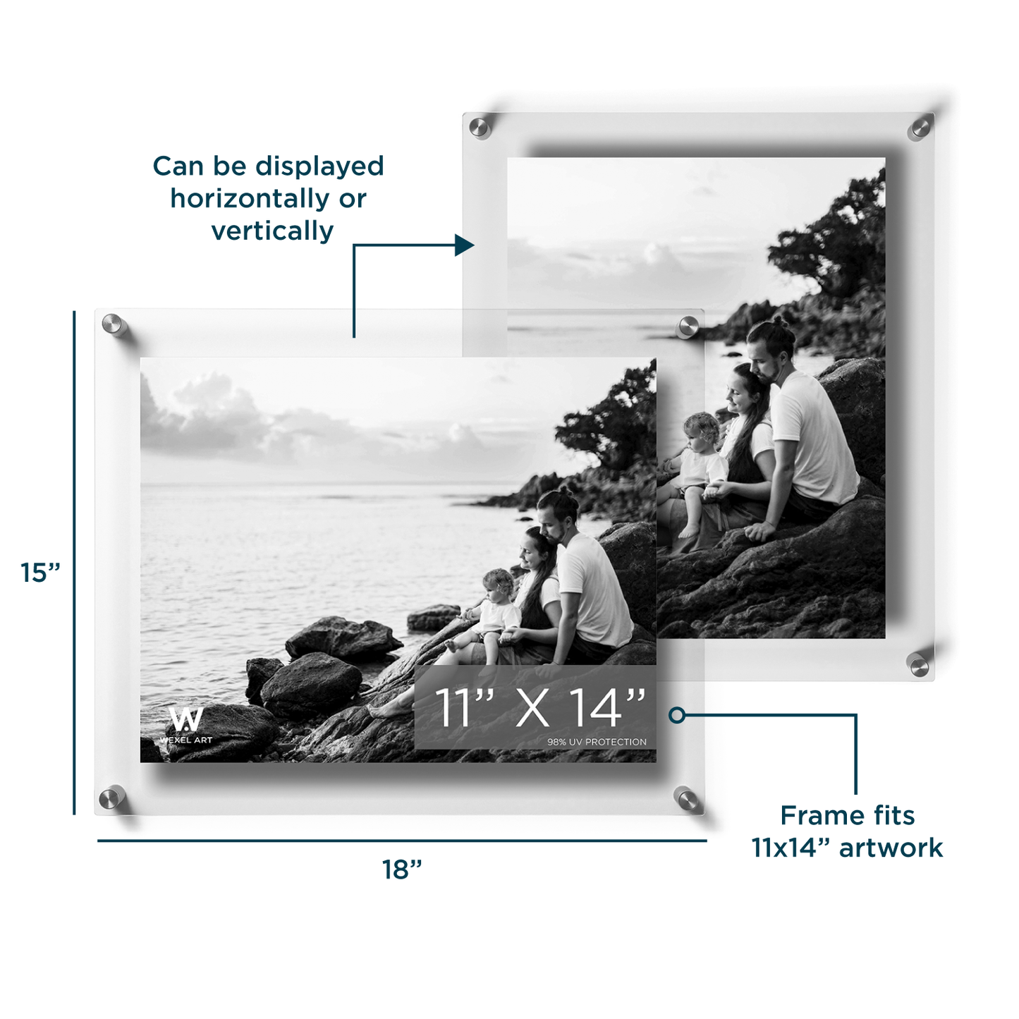 Modern UV-Grade Acrylic Floating Wall Frame