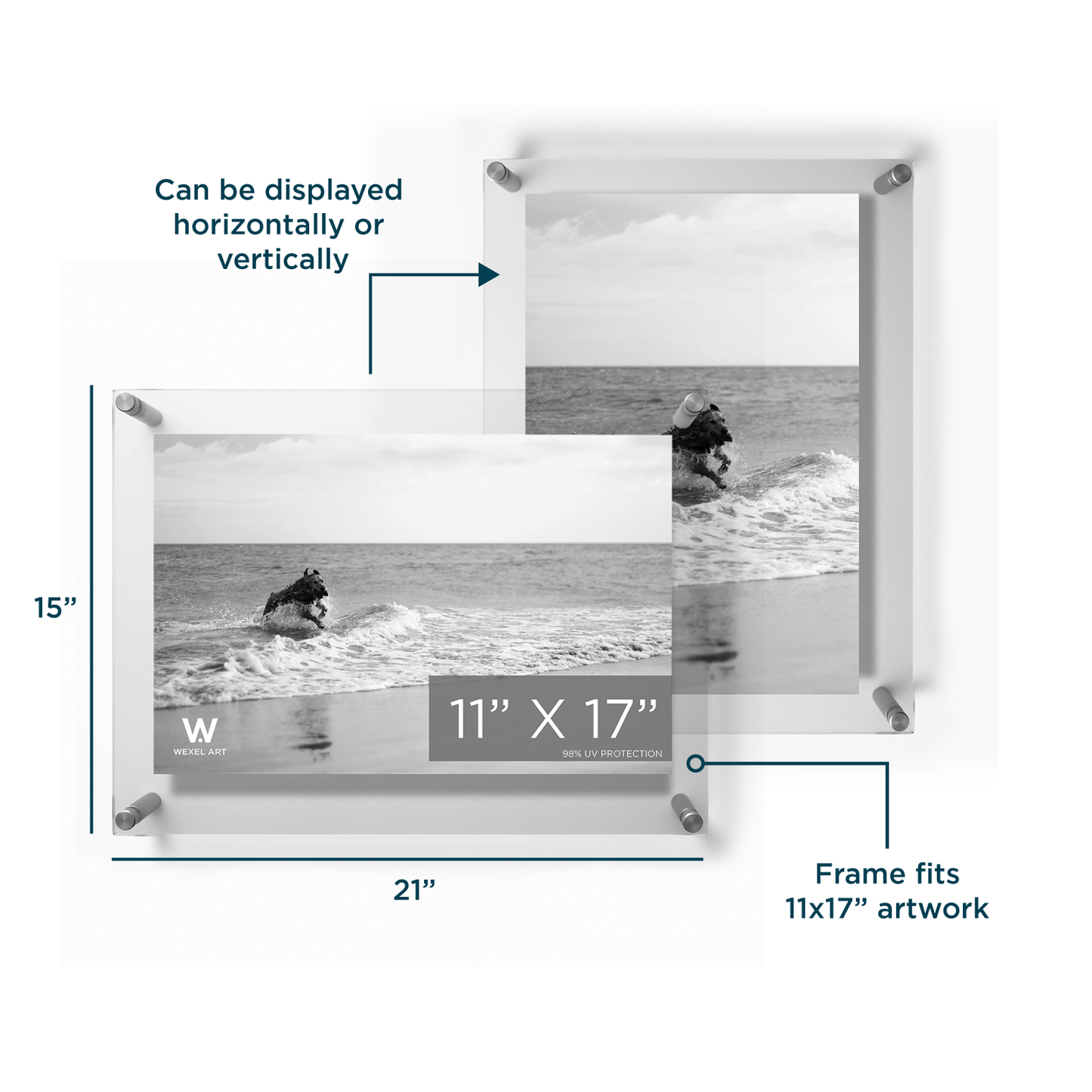 Modern UV-Grade Acrylic Floating Wall Frame