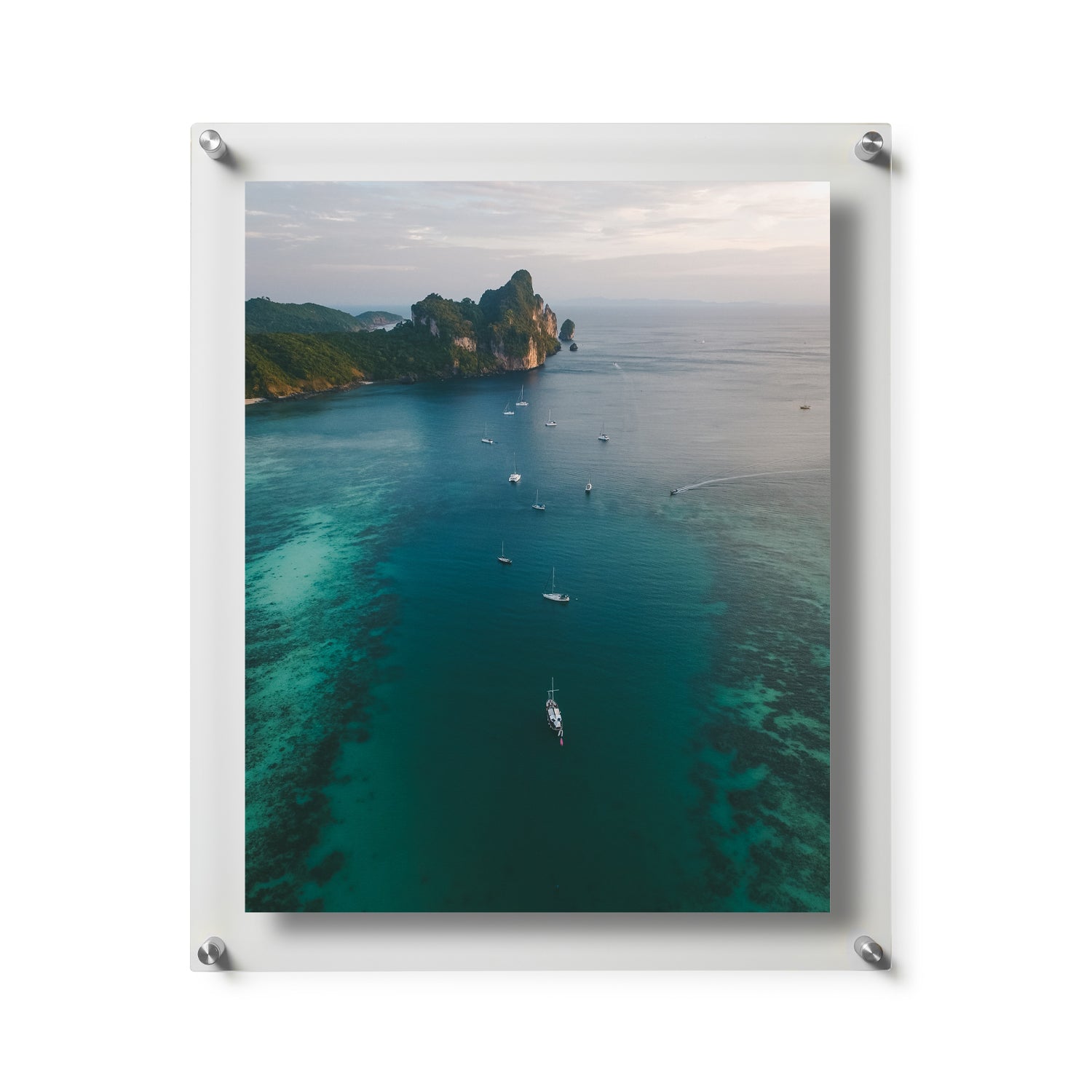 16x20" Photo Floating Acrylic Clear Picture Frame (Frame Size 19x23")