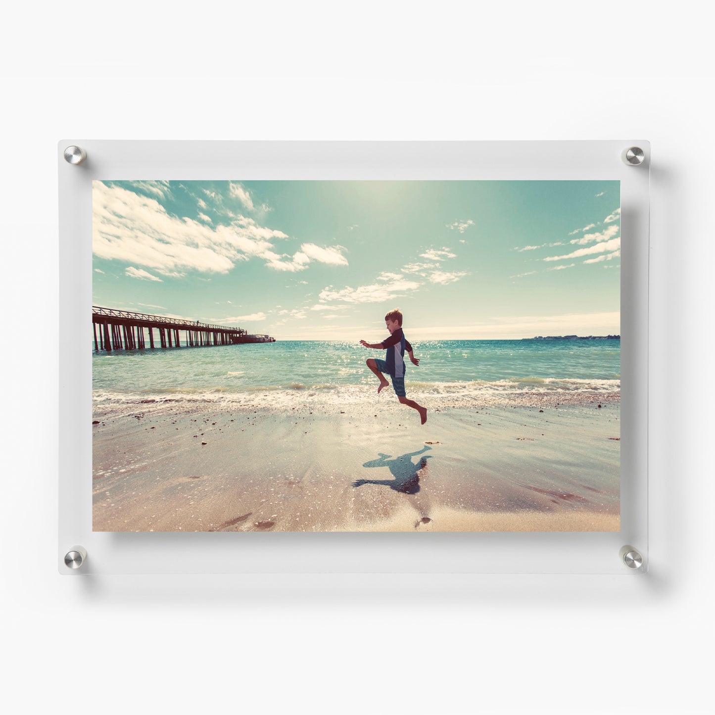 16x20" Photo Floating Acrylic Clear Picture Frame (Frame Size 19x23")
