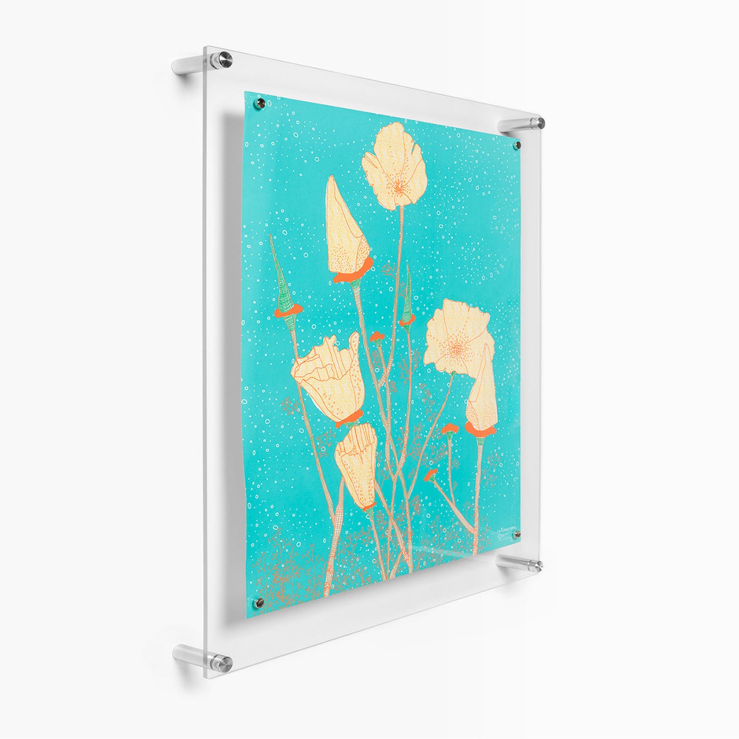 19" x 23" Easy Change Float Frame + Magnets for 16" x 20" Art [Silver or Gold]