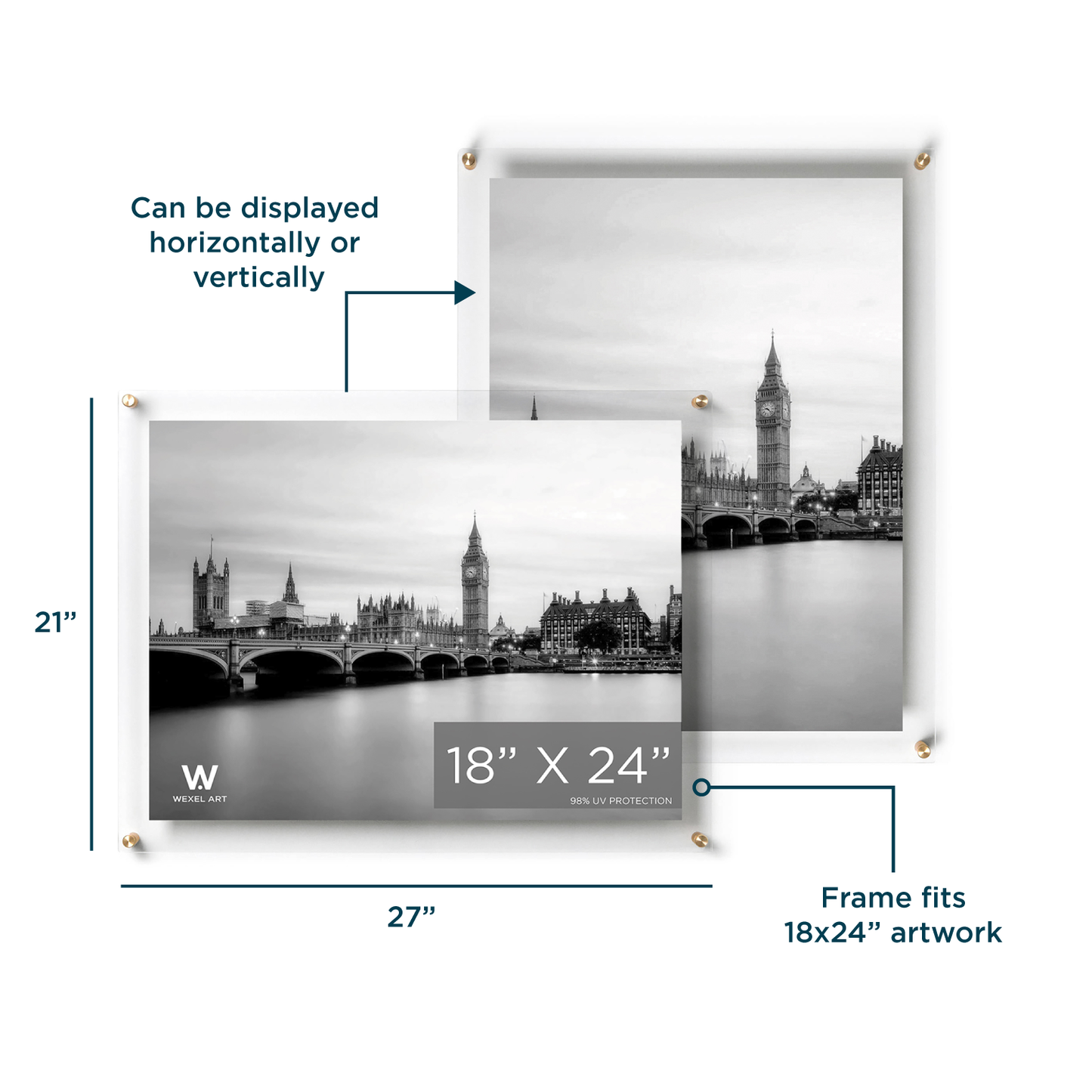 Modern UV-Grade Acrylic Floating Wall Frame
