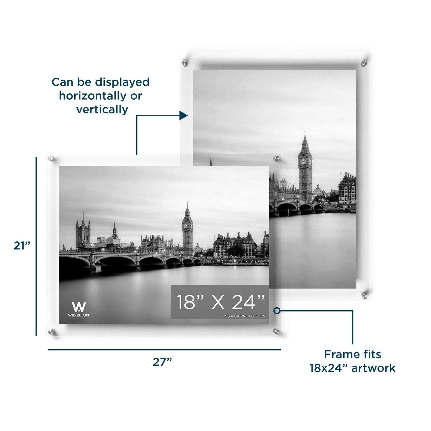 Modern UV-Grade Acrylic Floating Wall Frame