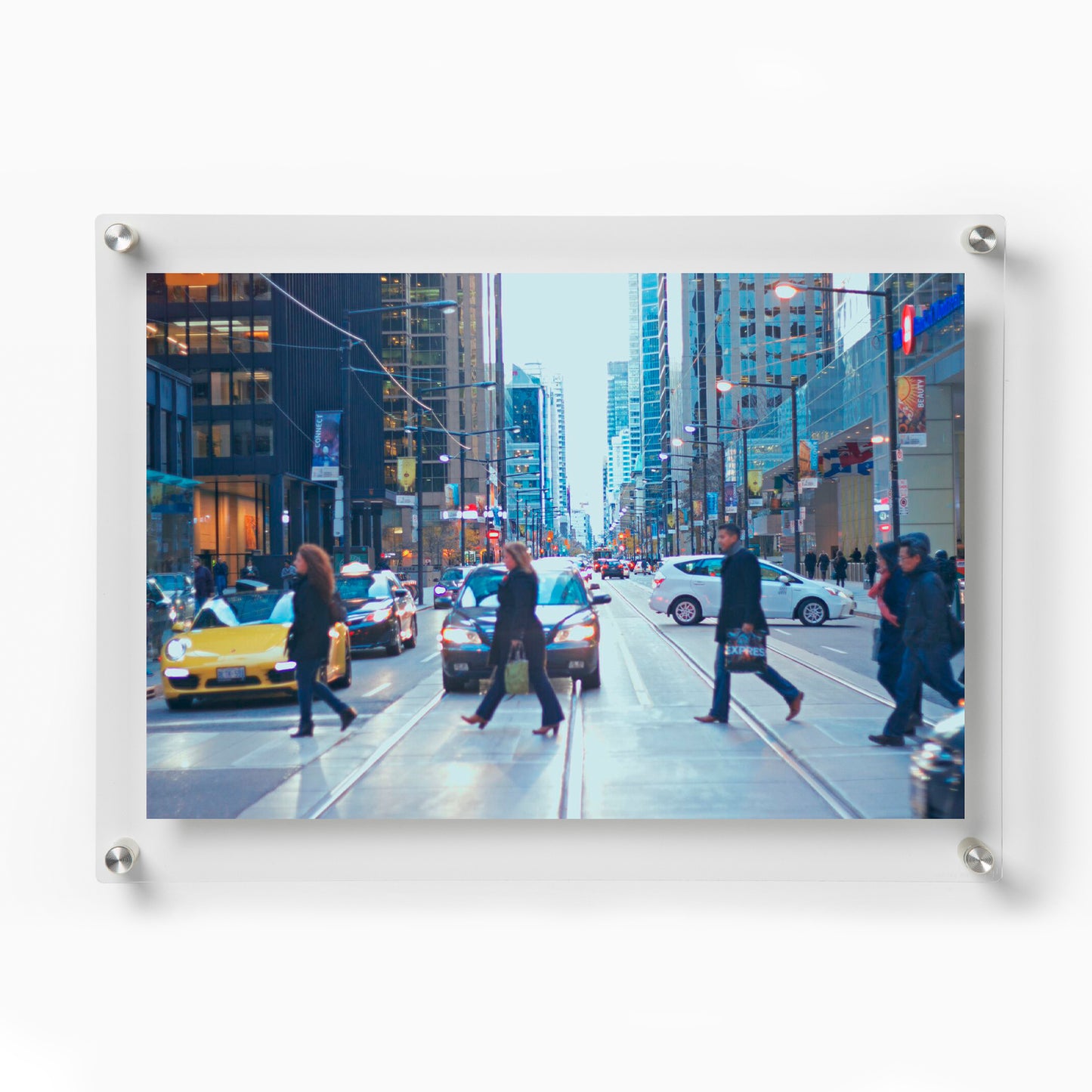 18x24" Photo Floating Acrylic Clear Picture Frame (Frame Size 21x27")