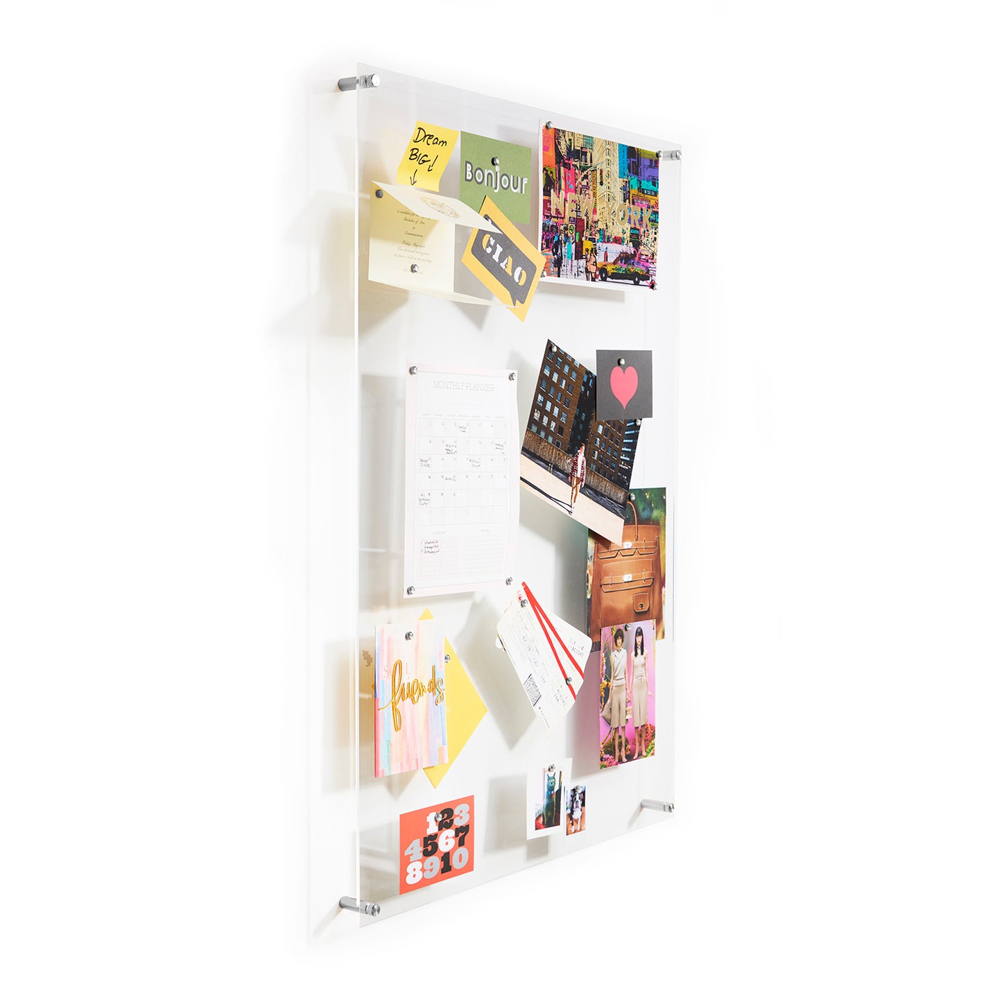 Acrylic Memo Board + Magnet Wall Frame