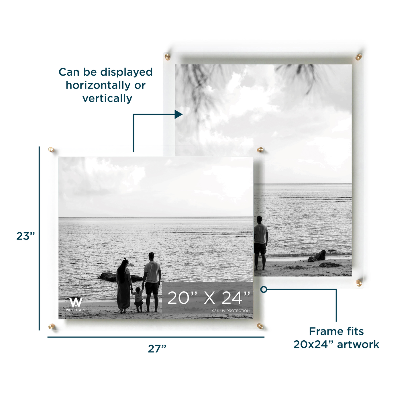 Modern UV-Grade Acrylic Floating Wall Frame