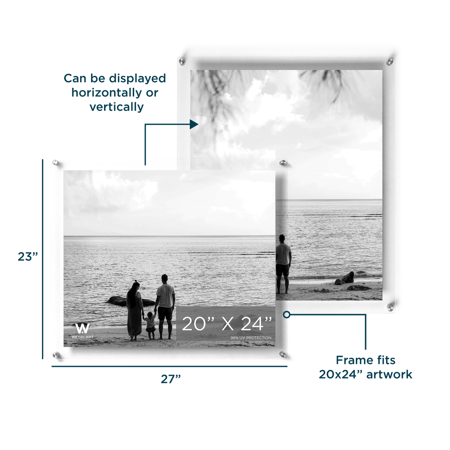 Modern UV-Grade Acrylic Floating Wall Frame