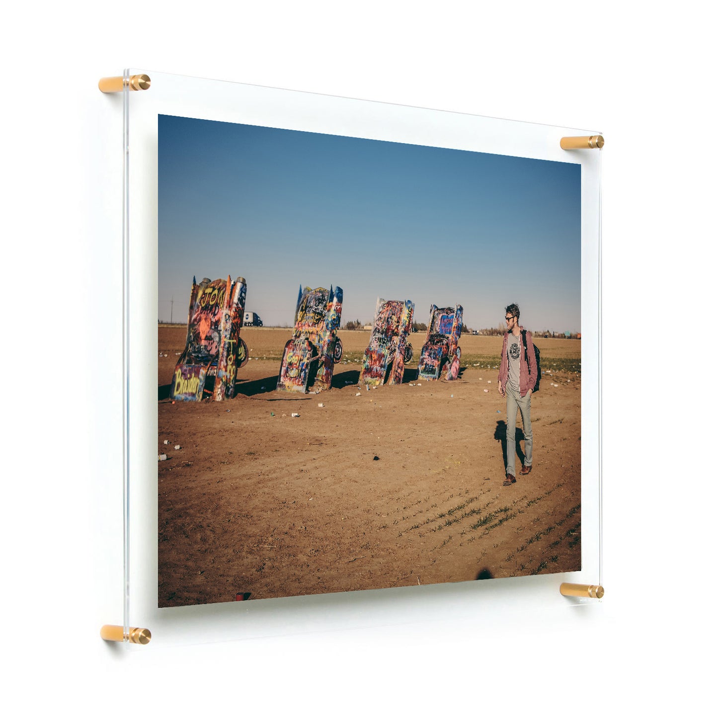 20x30" Photo Floating Acrylic Clear Picture Frame (Frame Size 23x33")