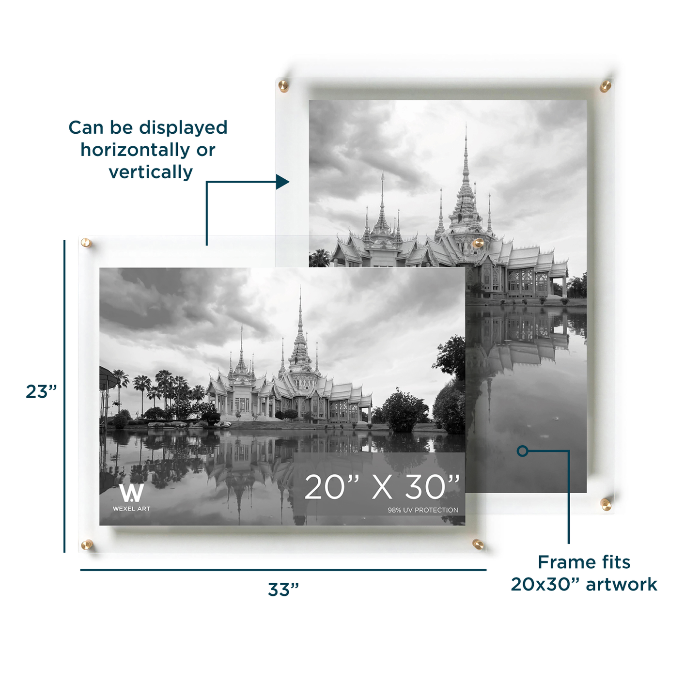 Modern UV-Grade Acrylic Floating Wall Frame