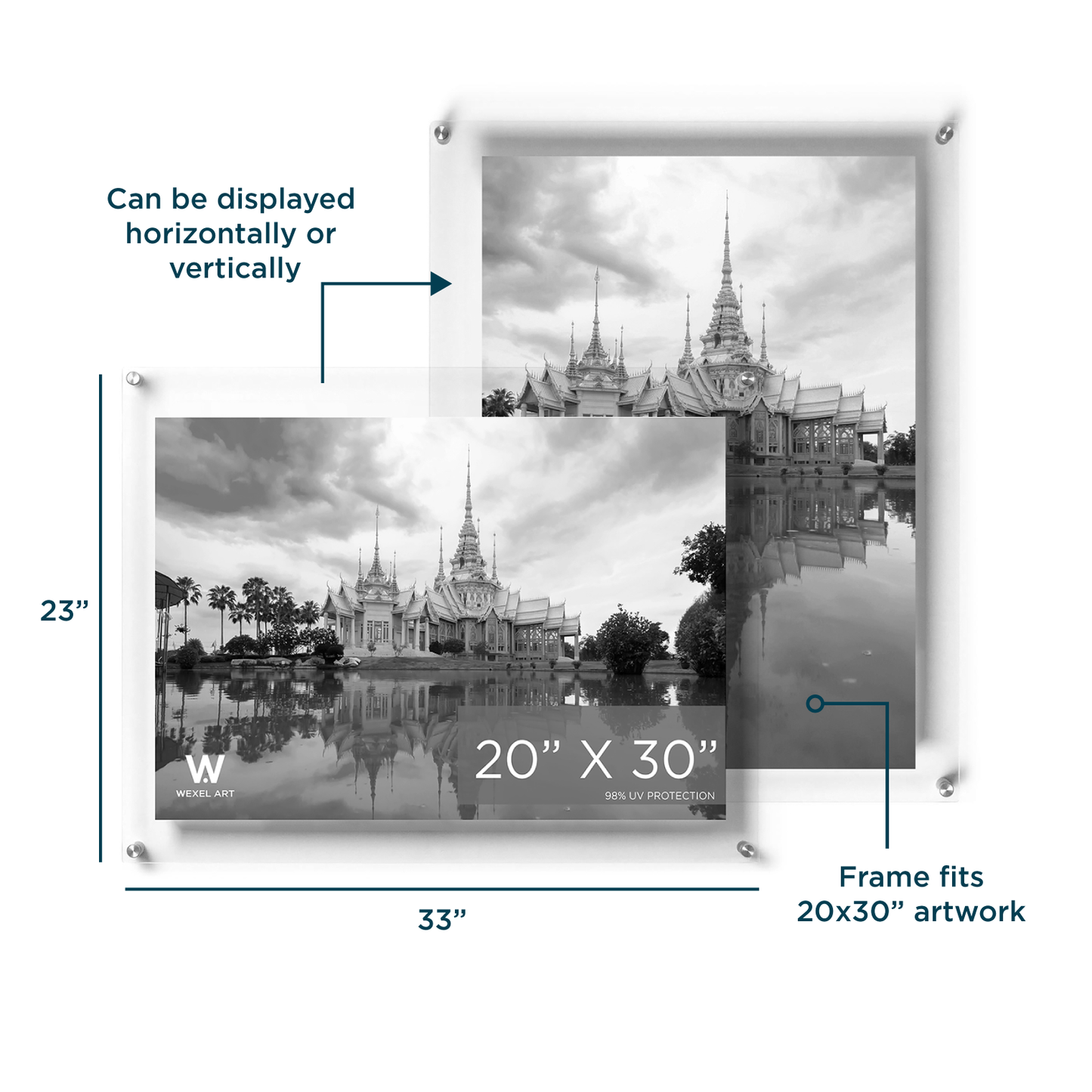 Modern UV-Grade Acrylic Floating Wall Frame