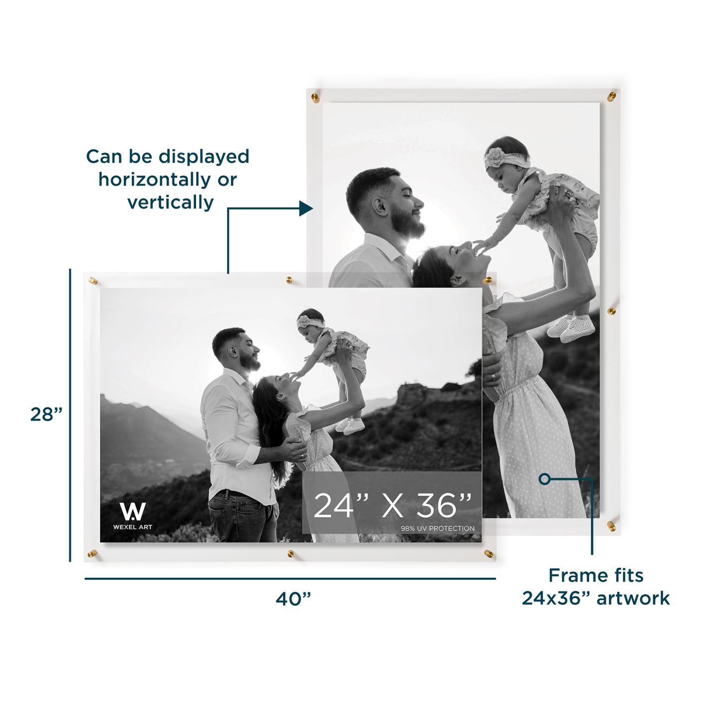 Modern UV-Grade Acrylic Floating Wall Frame