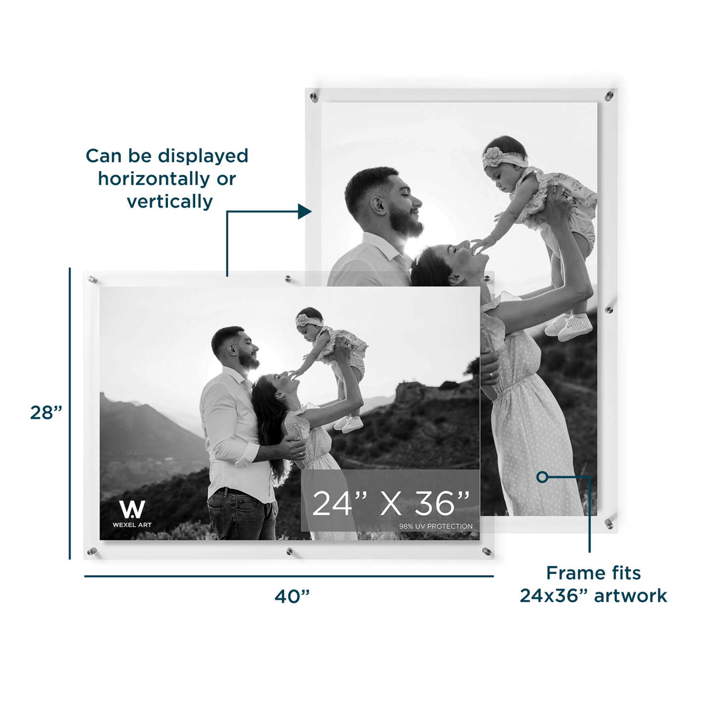 Modern UV-Grade Acrylic Floating Wall Frame