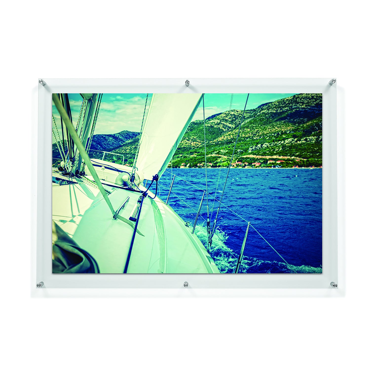 24x36" Photo Floating Acrylic Clear Picture Frame (Frame Size 28x40")