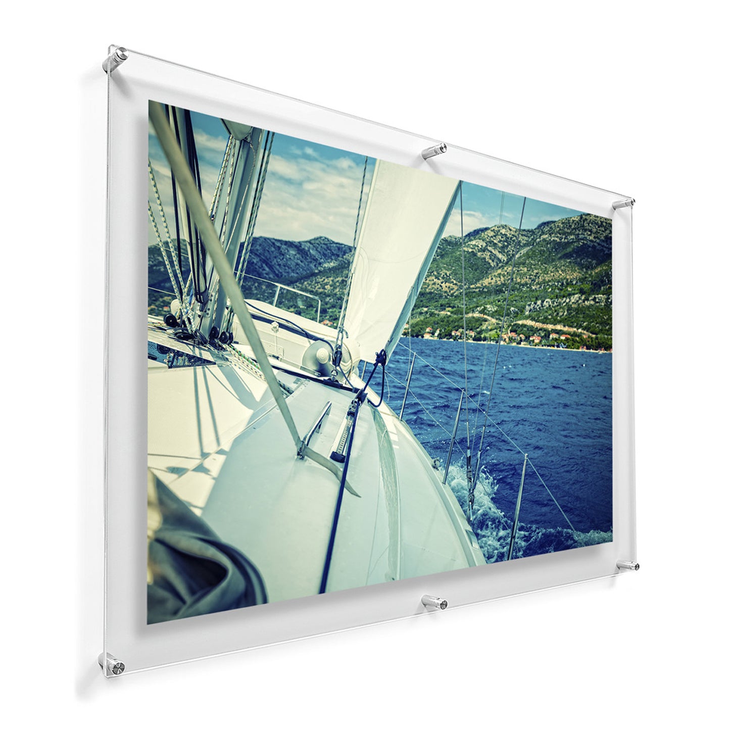Double Panel Acrylic Floating Wall Frames - CHOOSE YOUR SIZE (Silver/Gold)