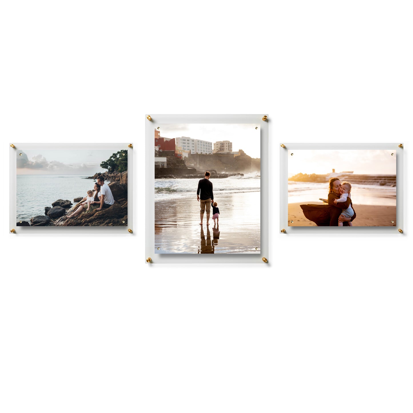 Triple Combo Gallery Wall: Set of 3 Single Panel + Magnet Frames (3005)