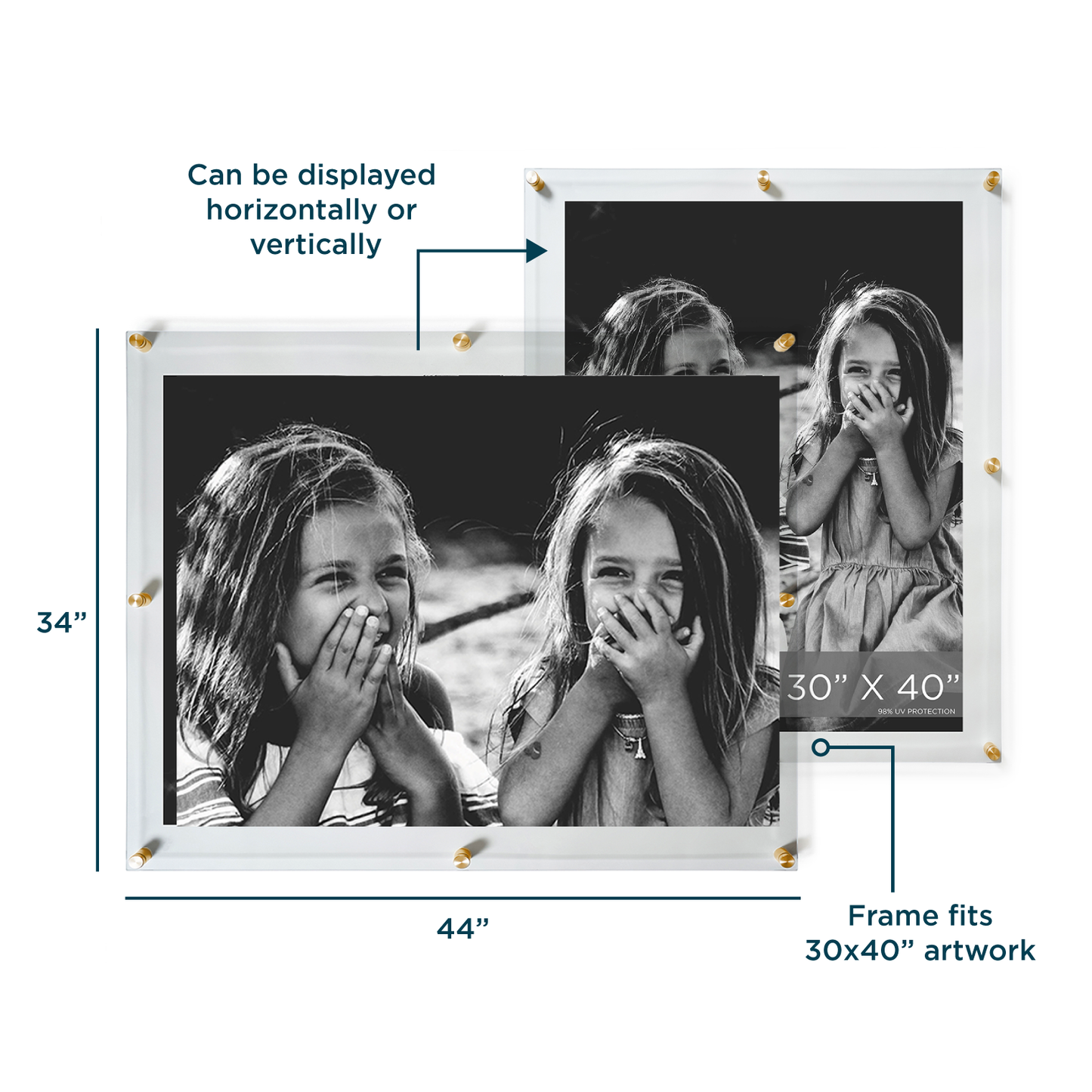 Modern UV-Grade Acrylic Floating Wall Frame