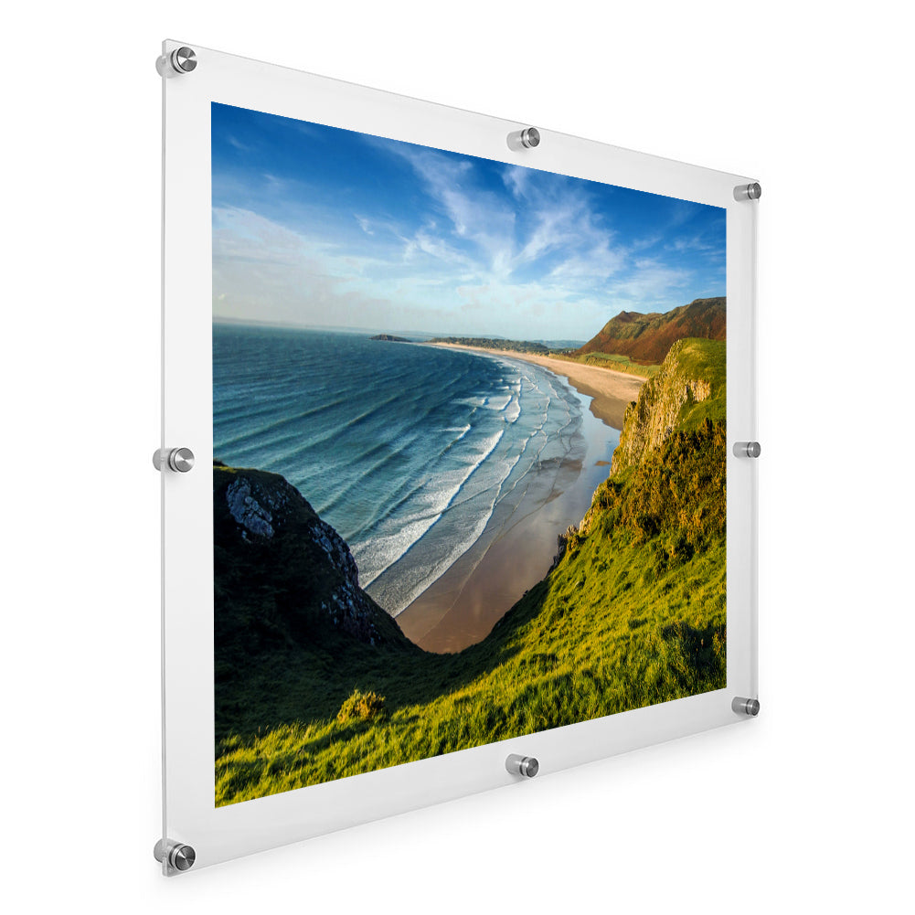 30x40" Photo Floating Acrylic Clear Picture Frame (Frame Size 34x44")