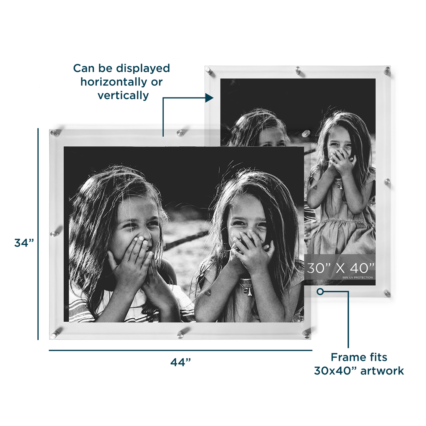 Modern UV-Grade Acrylic Floating Wall Frame
