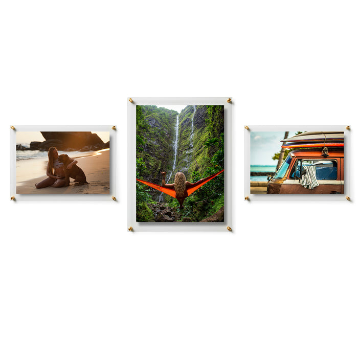 Triplo Set of 3 Acrylic Floating Wall Frame Gallery Wall