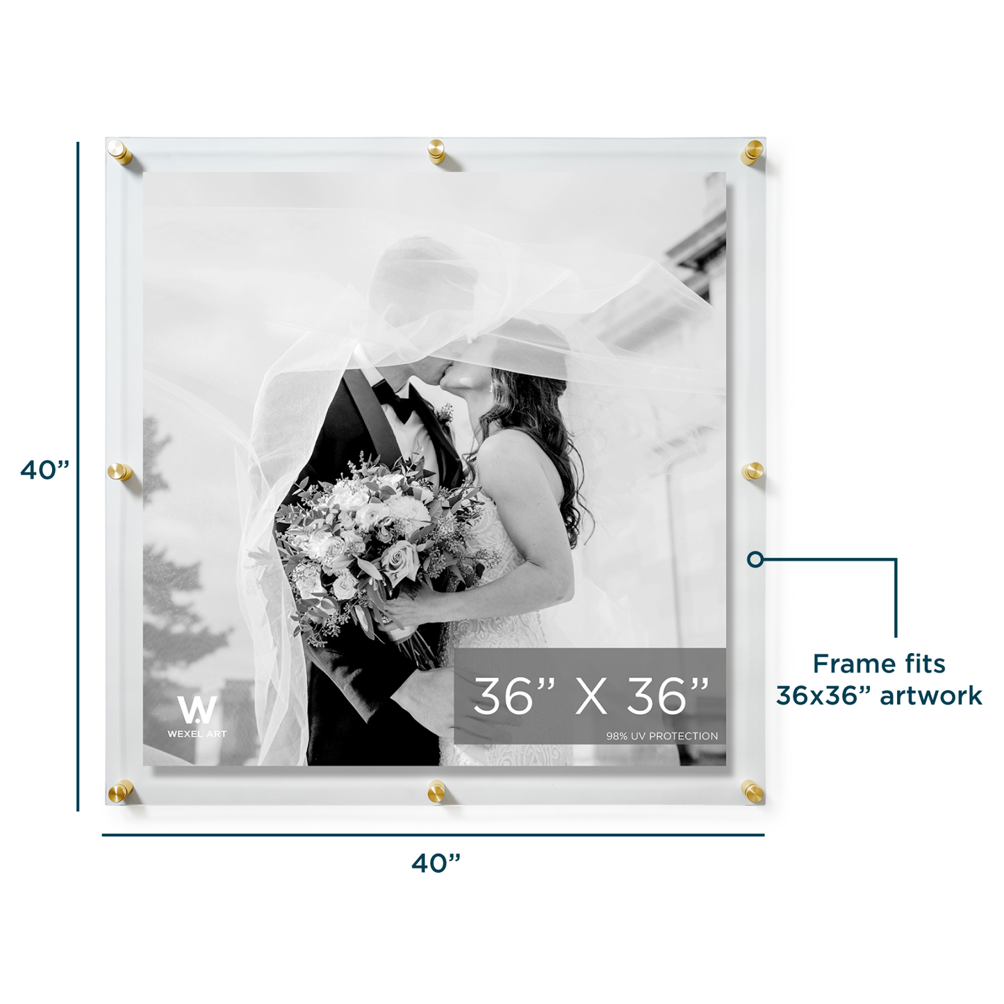 Modern UV-Grade Acrylic Floating Wall Frame