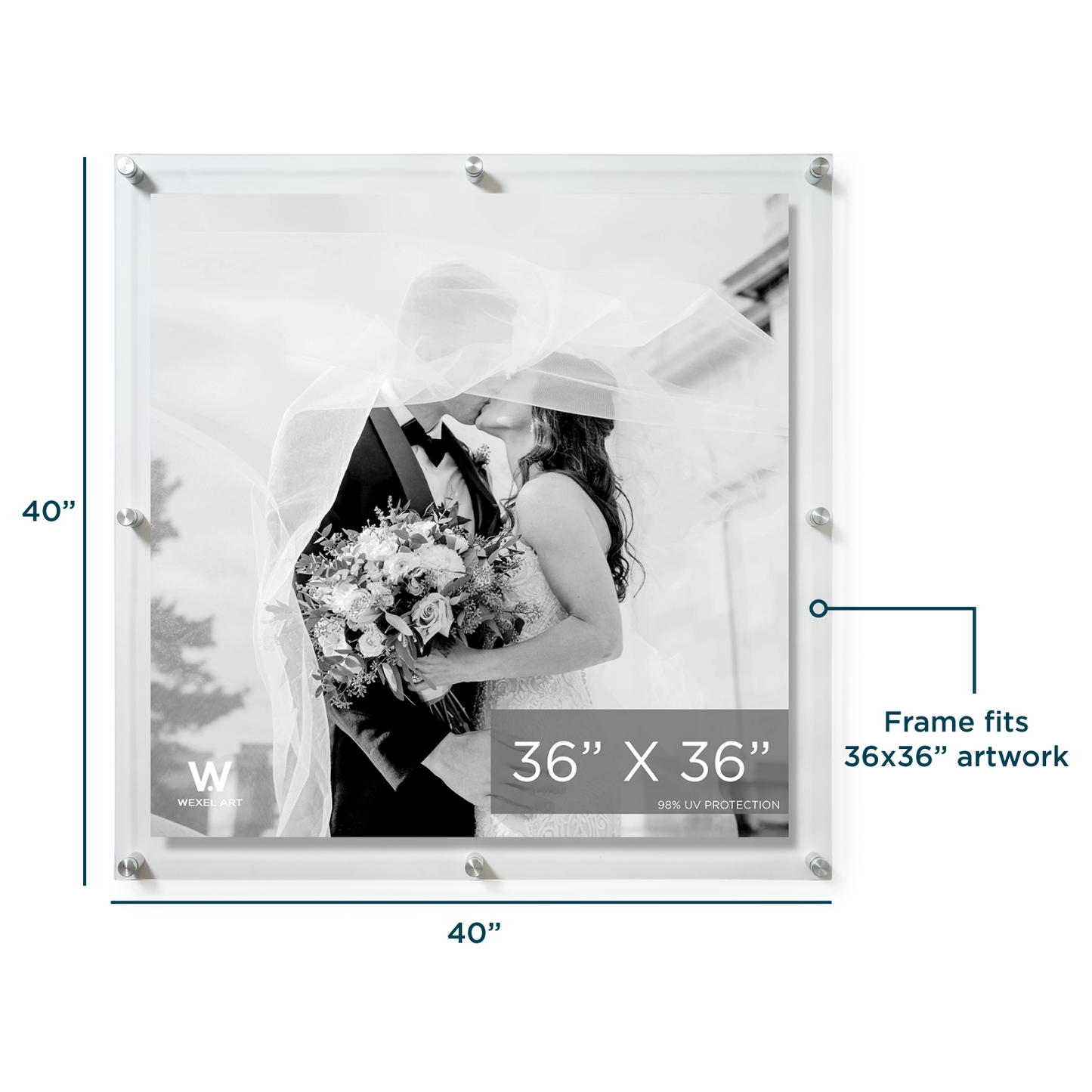 Modern UV-Grade Acrylic Floating Wall Frame