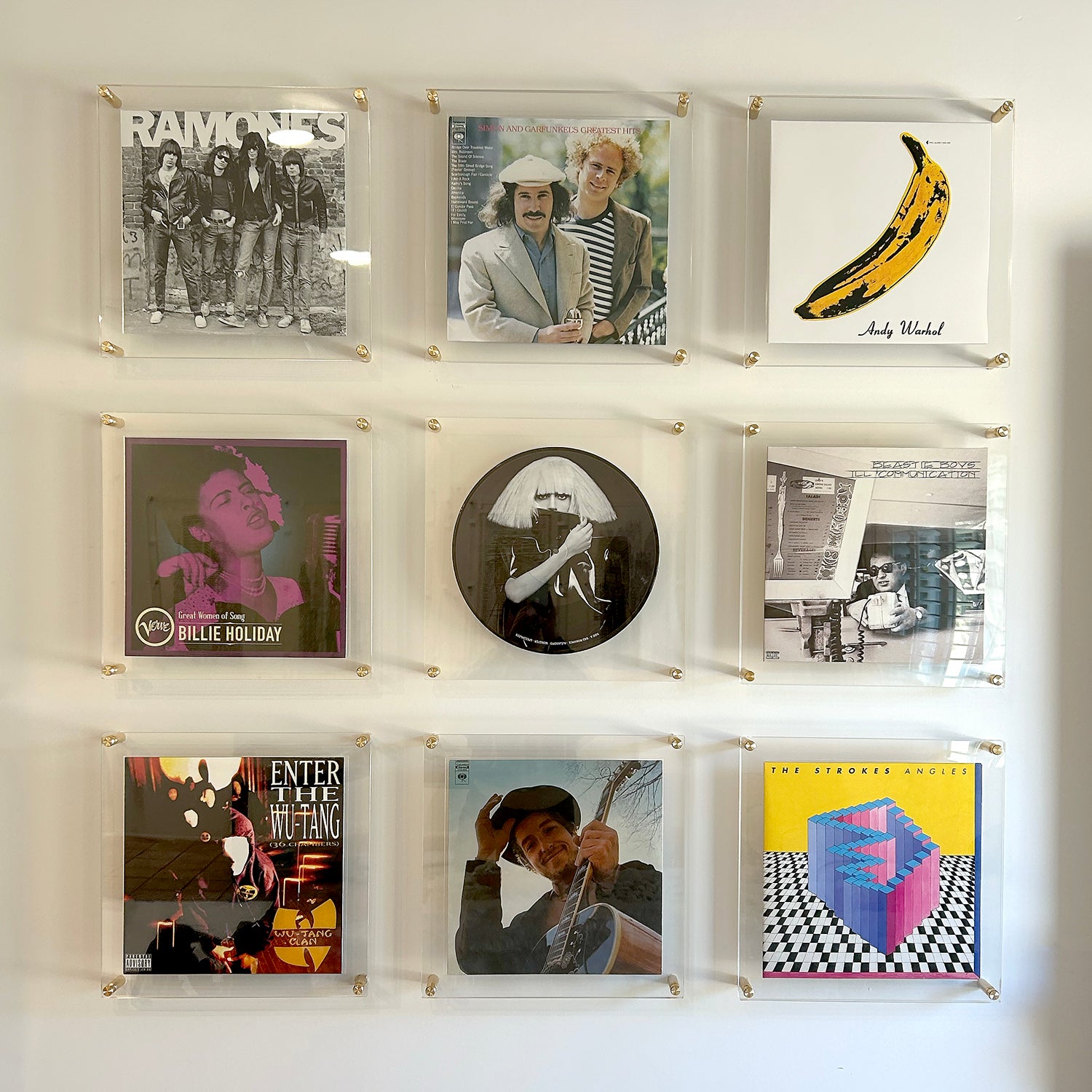 NYC Musicians Record Wall With Albums