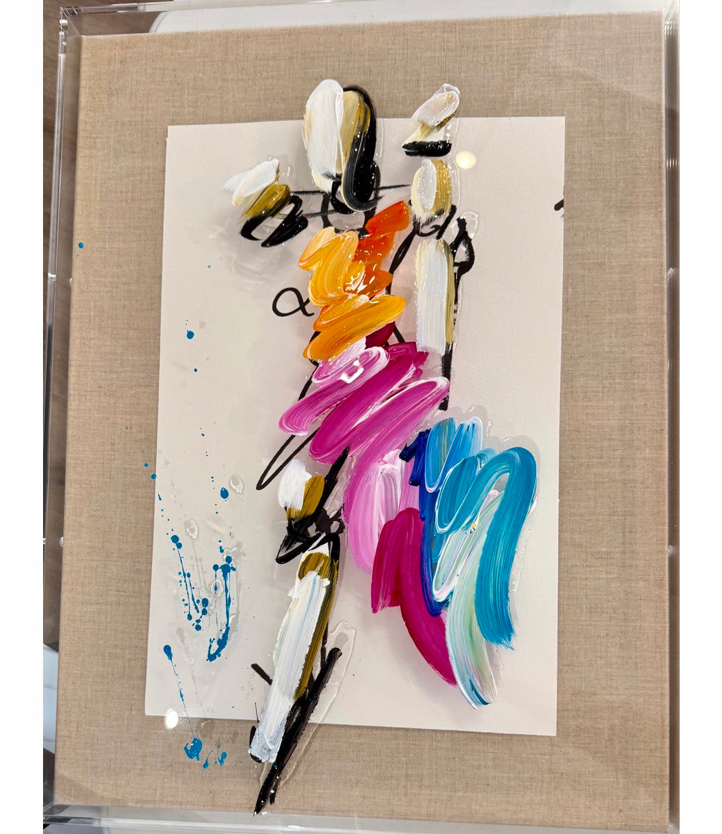 Figurative Sketch No. 2 with Painted Frame by Ash Almonte