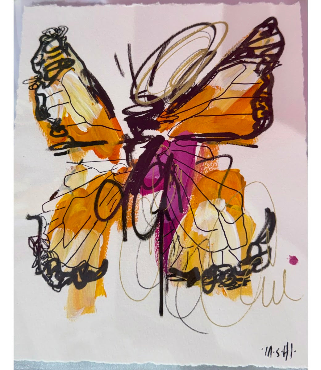 Monarch with Magenta Drip by Ash Almonte