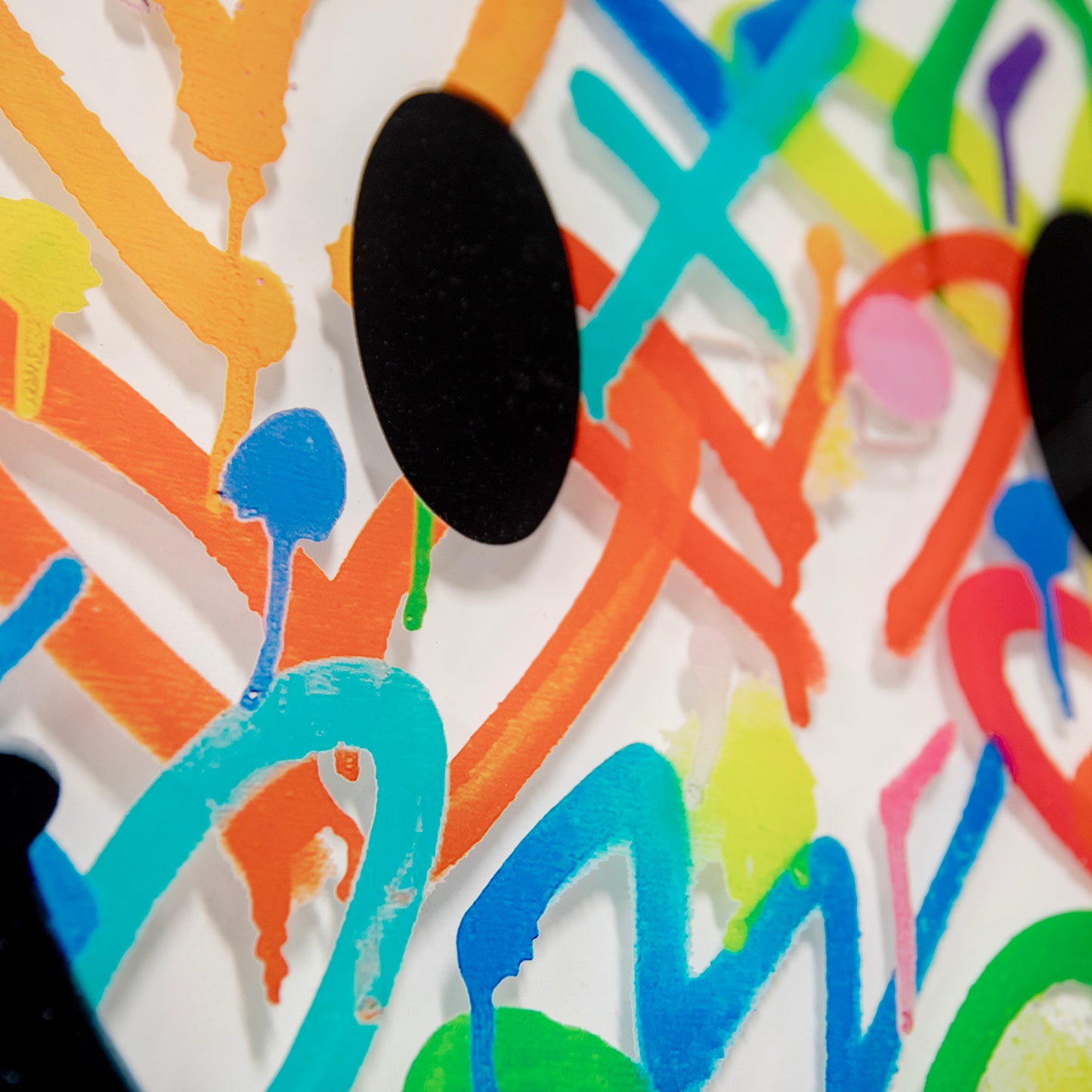 Graffiti Hearts Happy Face by Corey Paige