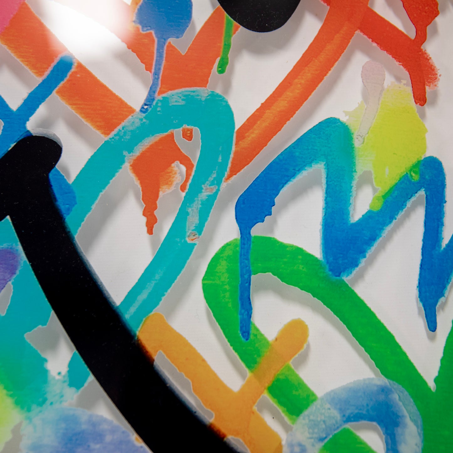 Graffiti Hearts Happy Face by Corey Paige