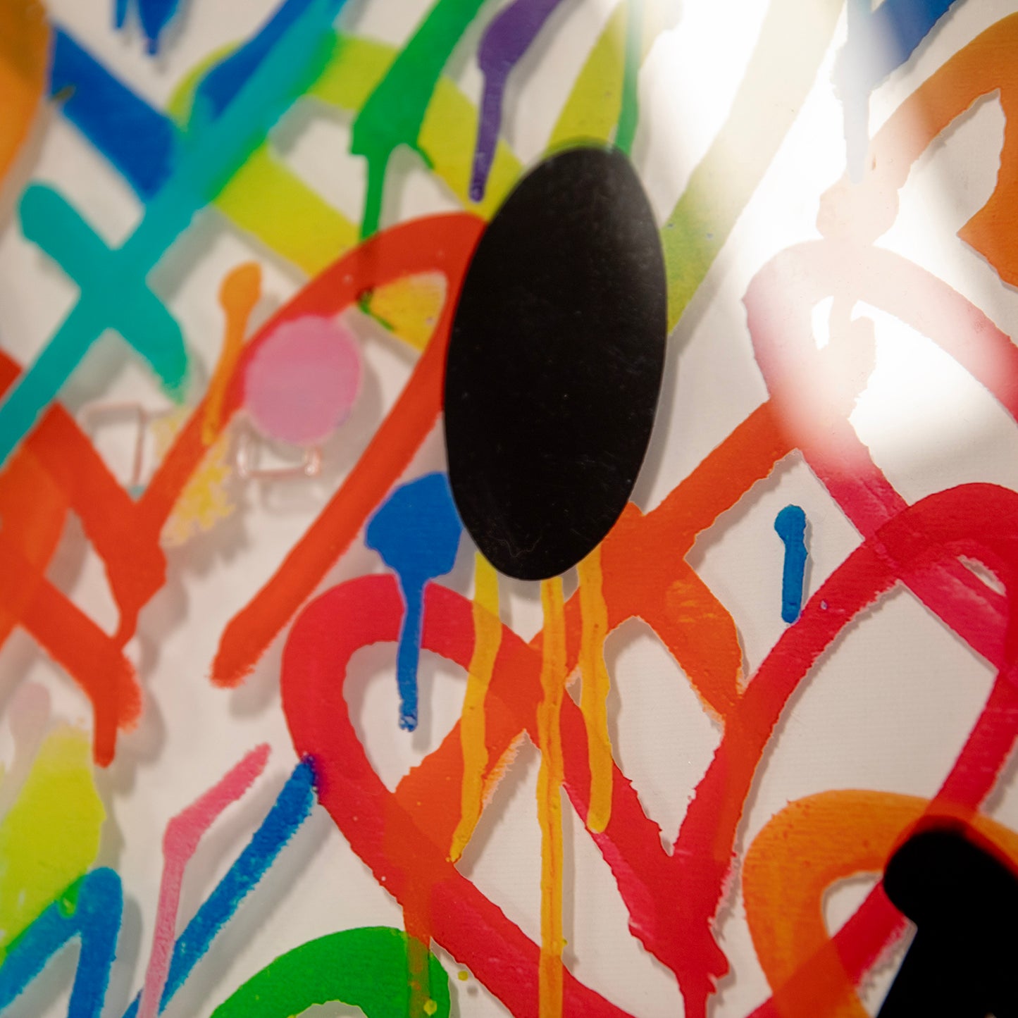 Graffiti Hearts Happy Face by Corey Paige