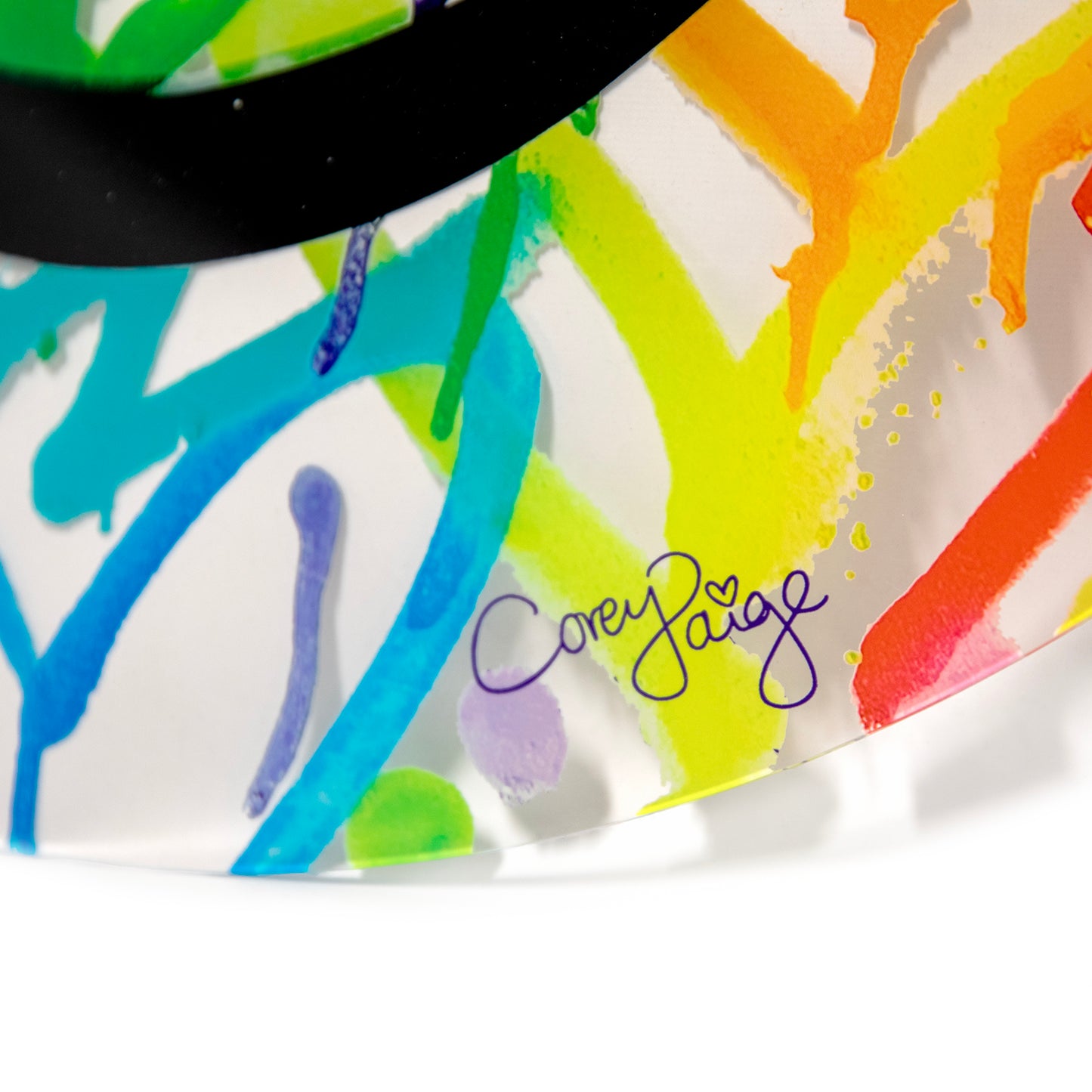 Graffiti Hearts Happy Face by Corey Paige