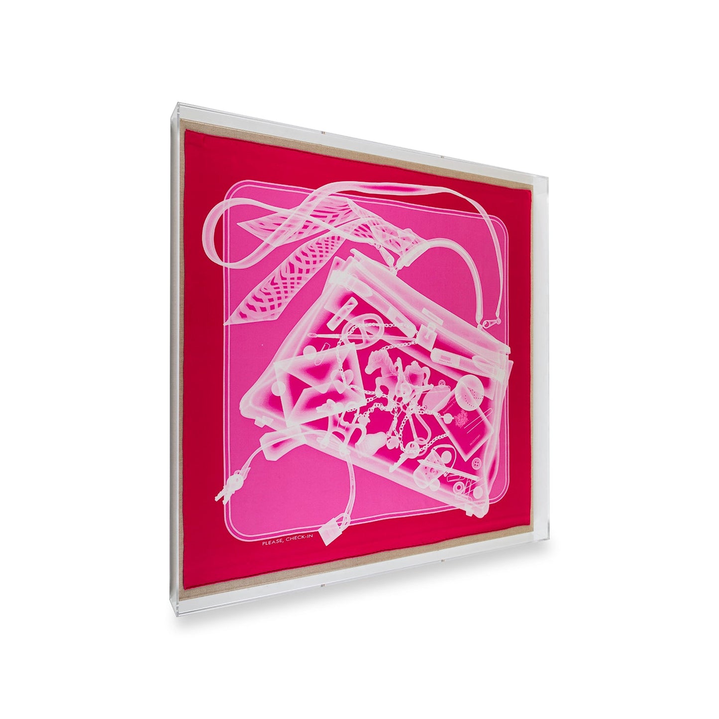 36x36" Modern Acrylic Scarf Shadowbox With Canvas | UV Grade (For Scarves Up To 35")