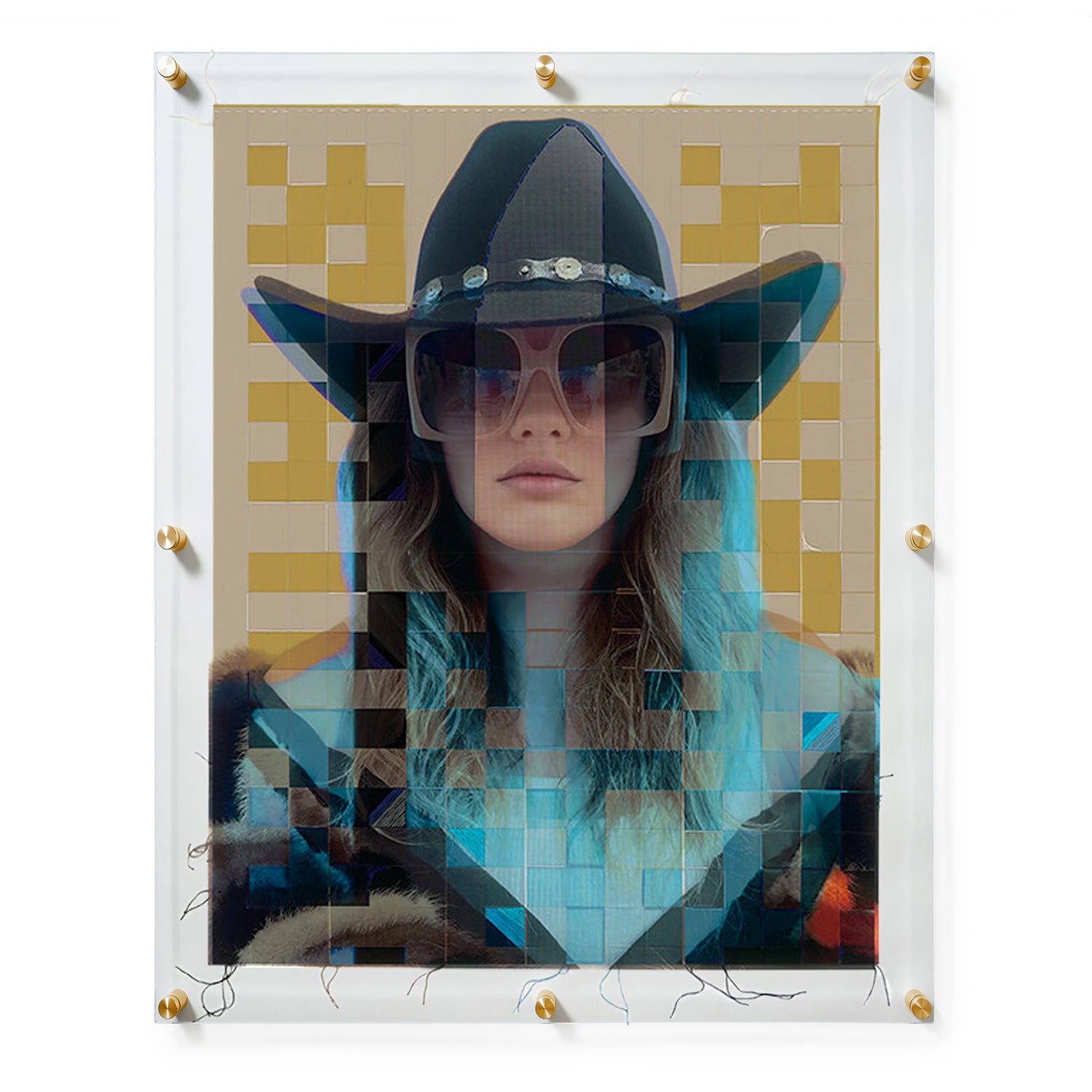 Cubist Cowgirl in Blue (Limited Edition) by Joey Brock