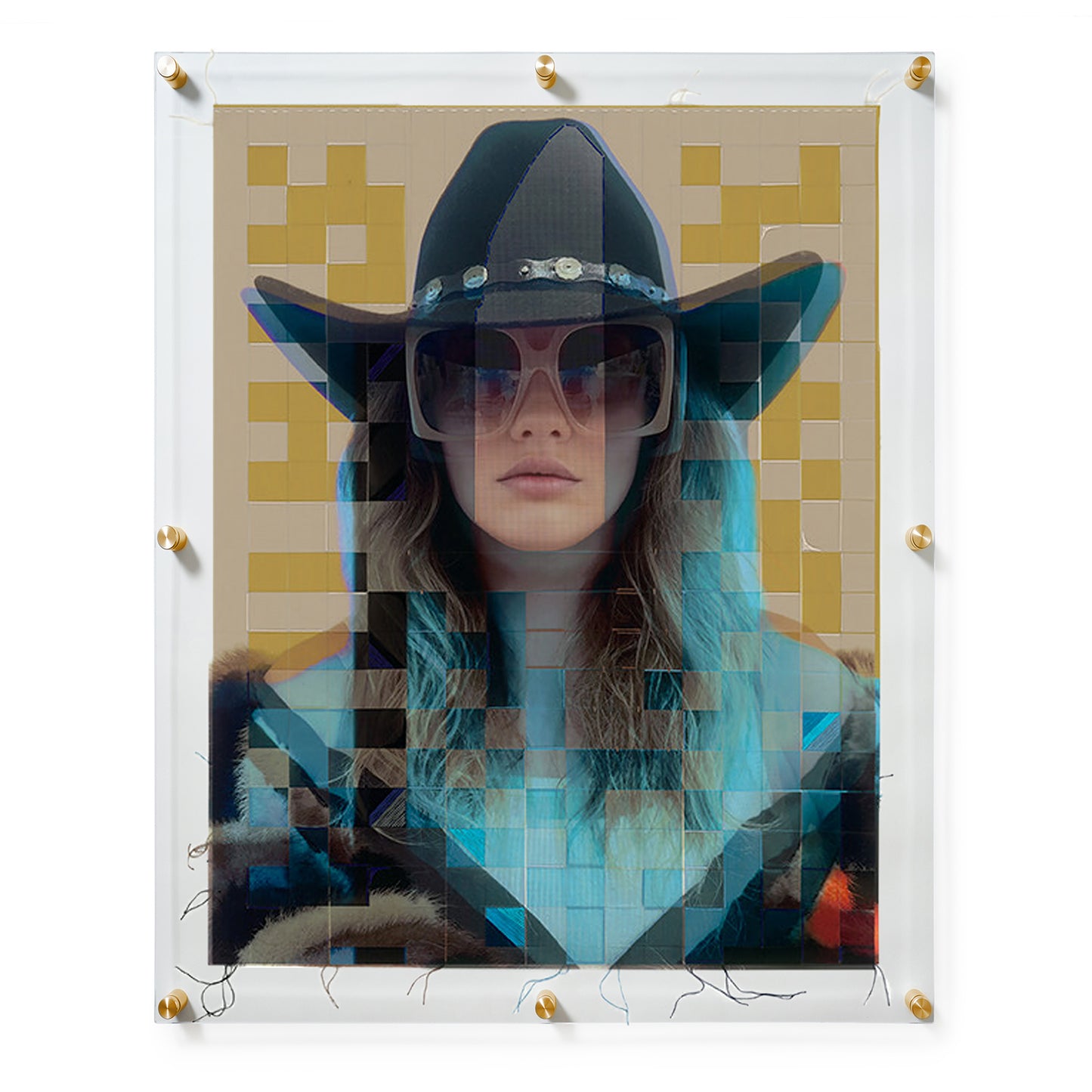 Cubist Cowgirl in Blue (Limited Edition) by Joey Brock