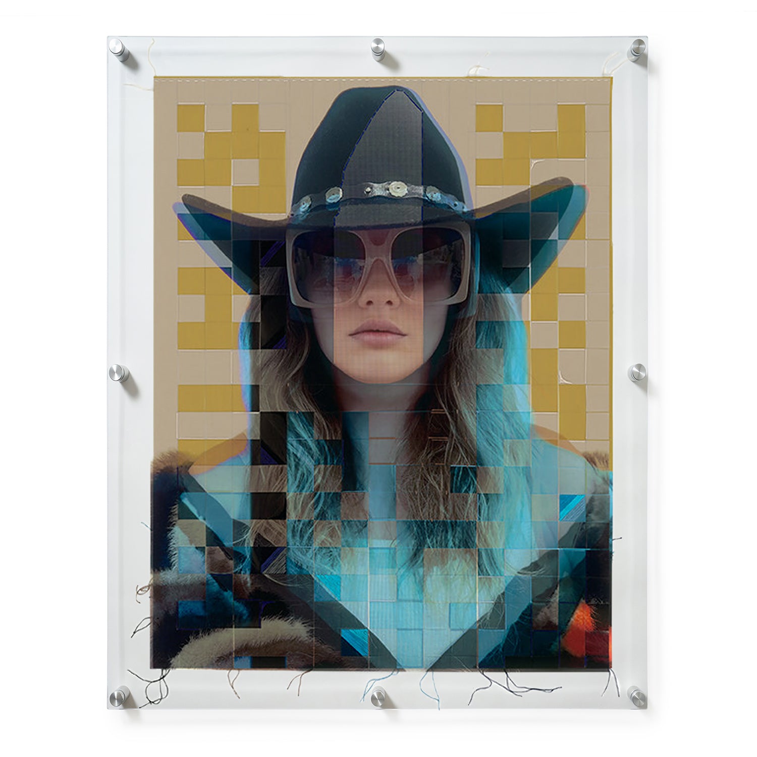 Cubist Cowgirl in Blue (Limited Edition) by Joey Brock
