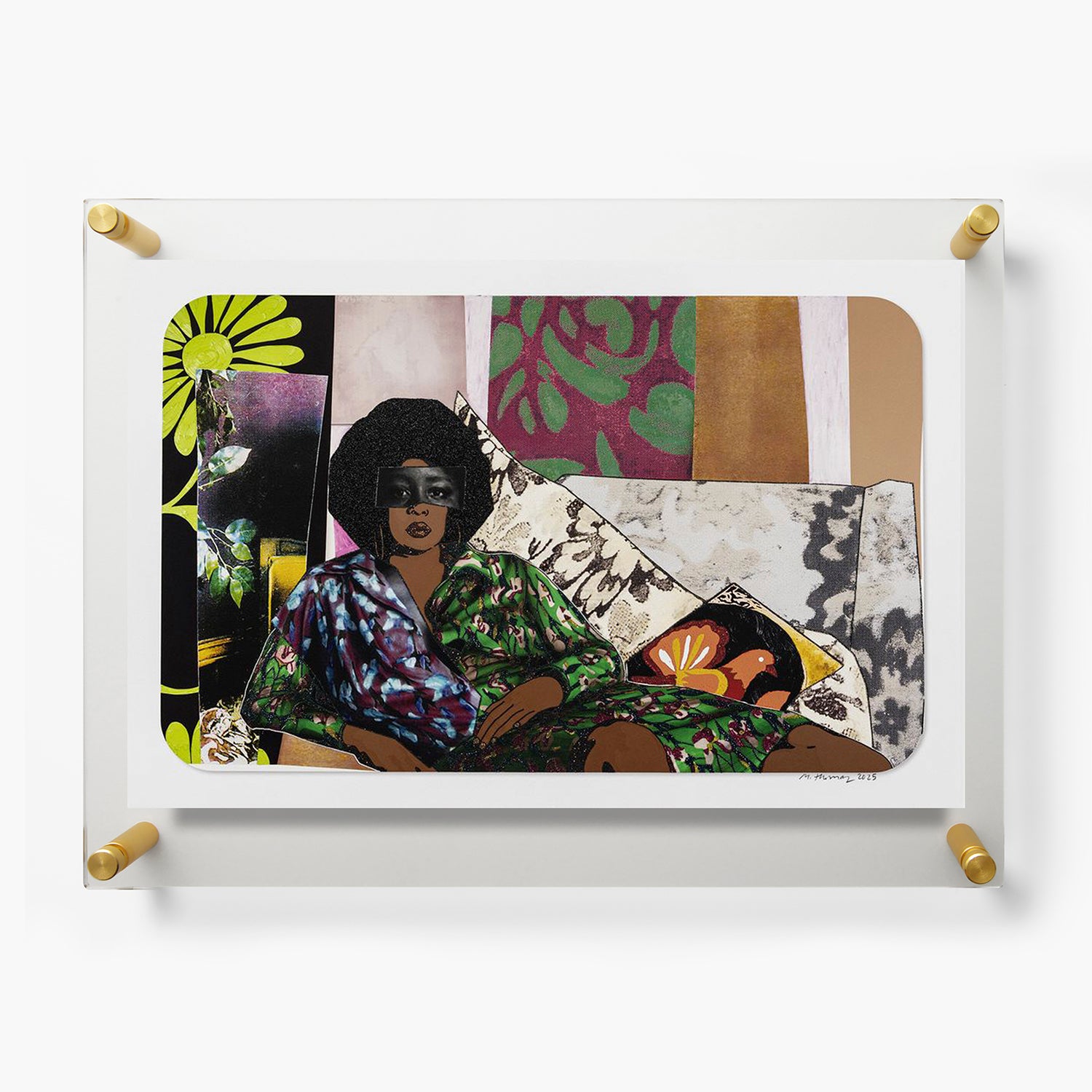 Afro Goddess Looking Forward by Mickalene Thomas