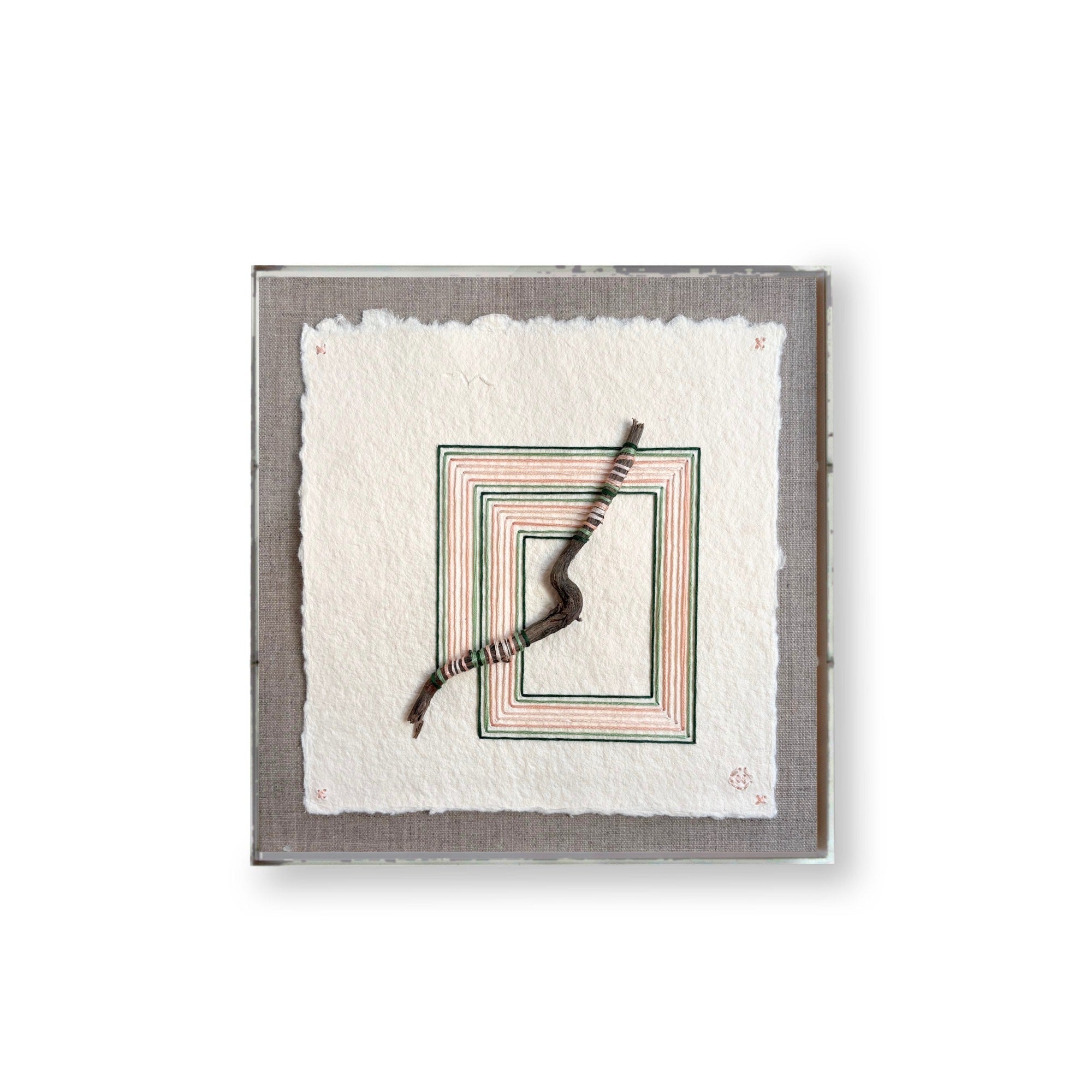 Nesting #353 by Natalie Ciccoricco in a 10" x 10" shadowbox frame