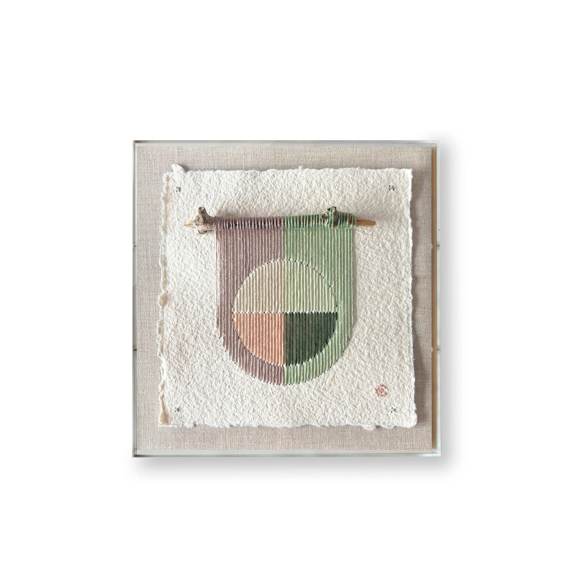 Nesting #369 by Natalie Ciccoricco in a 10" x 10" shadowbox frame