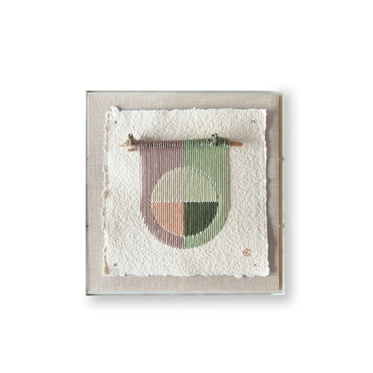 Nesting #369 by Natalie Ciccoricco in a 10" x 10" shadowbox frame